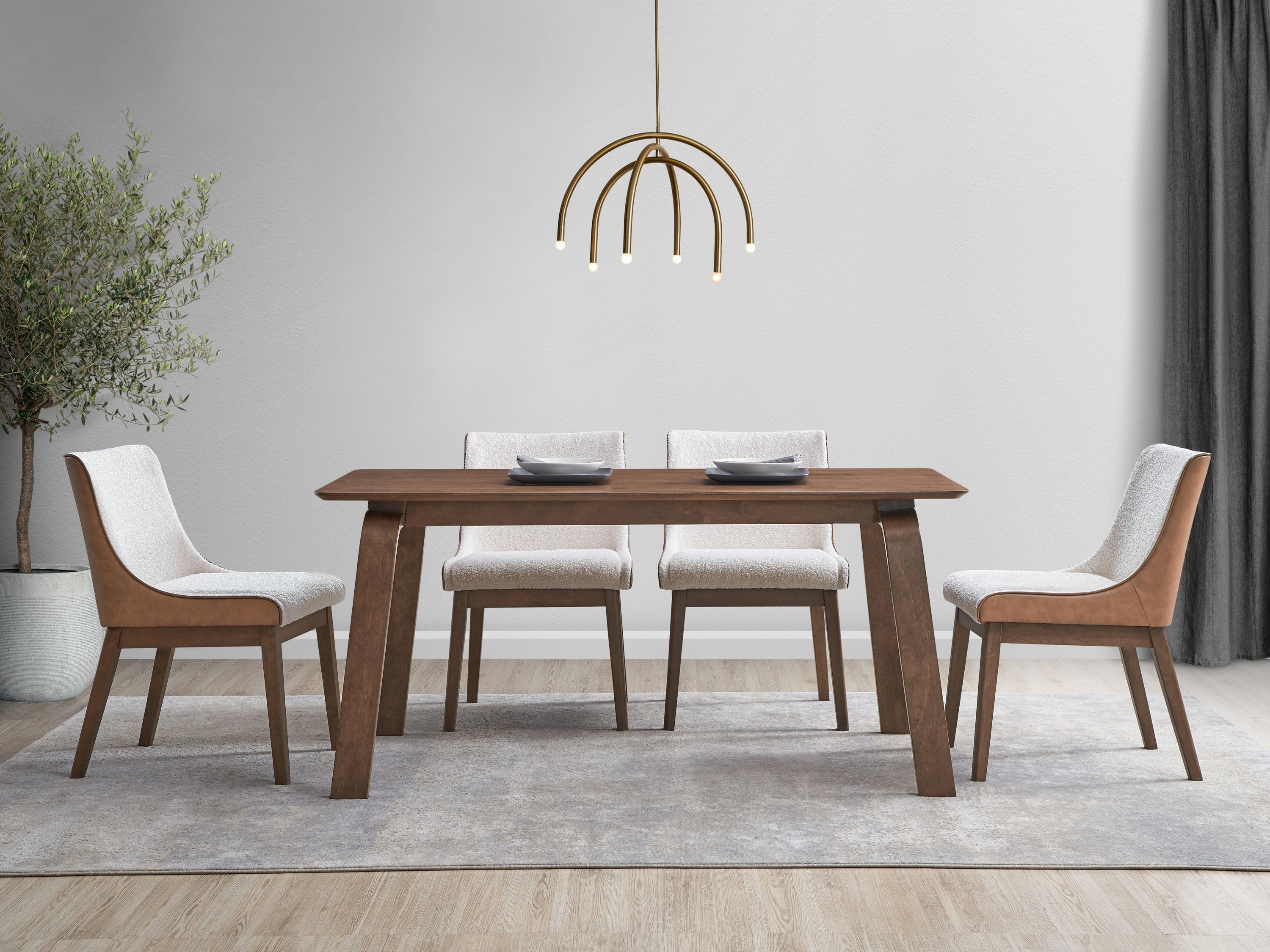 ACME Ginny Dining Table, Walnut Finish DN02307