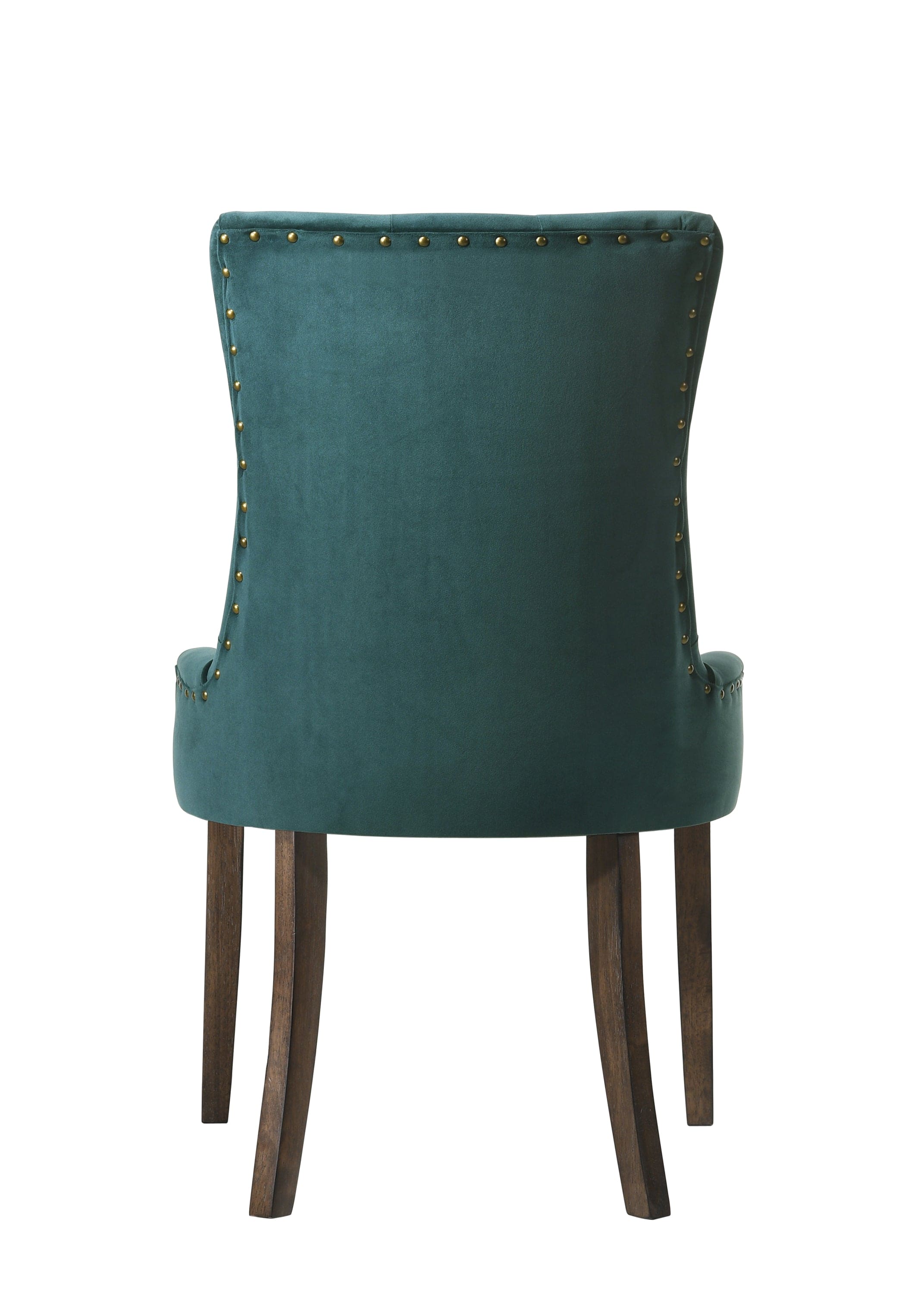 ACME Farren Side Chair, Green Velvet & Espresso Finish 77166