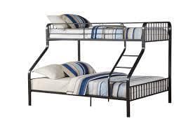 ACME Caius Bunk Bed (Twin XL/Queen) in Gunmetal 37605