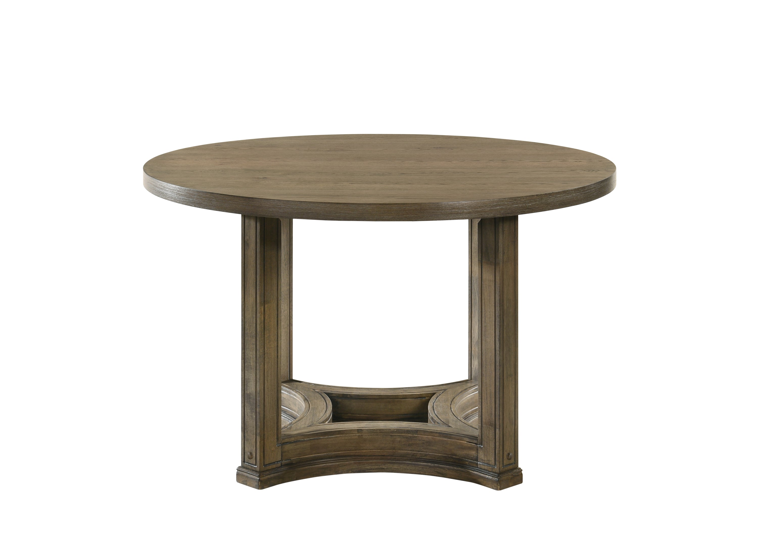 ACME Parfield Round Dining Table, Weathered Oak Finish DN01809