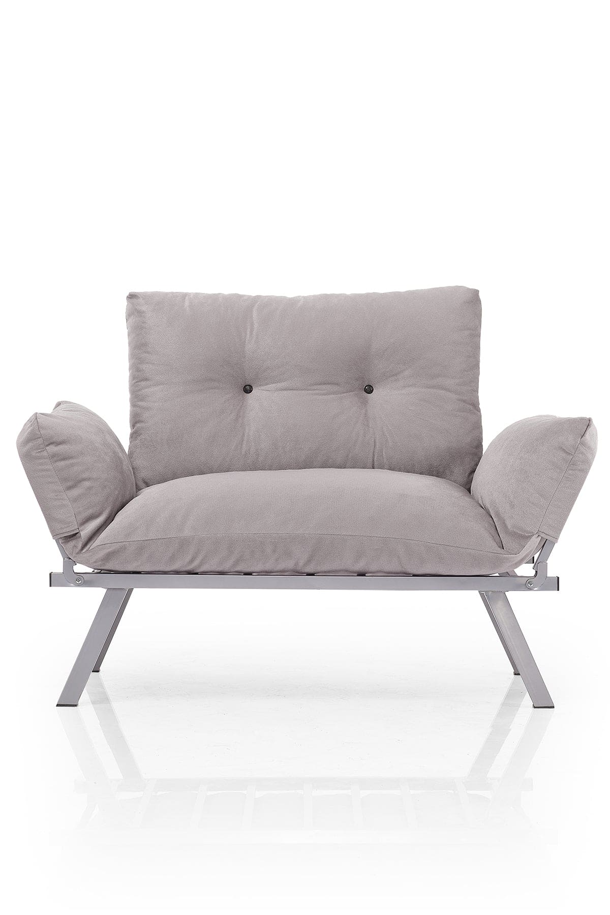 Alora Metal Legs Futon Love seat