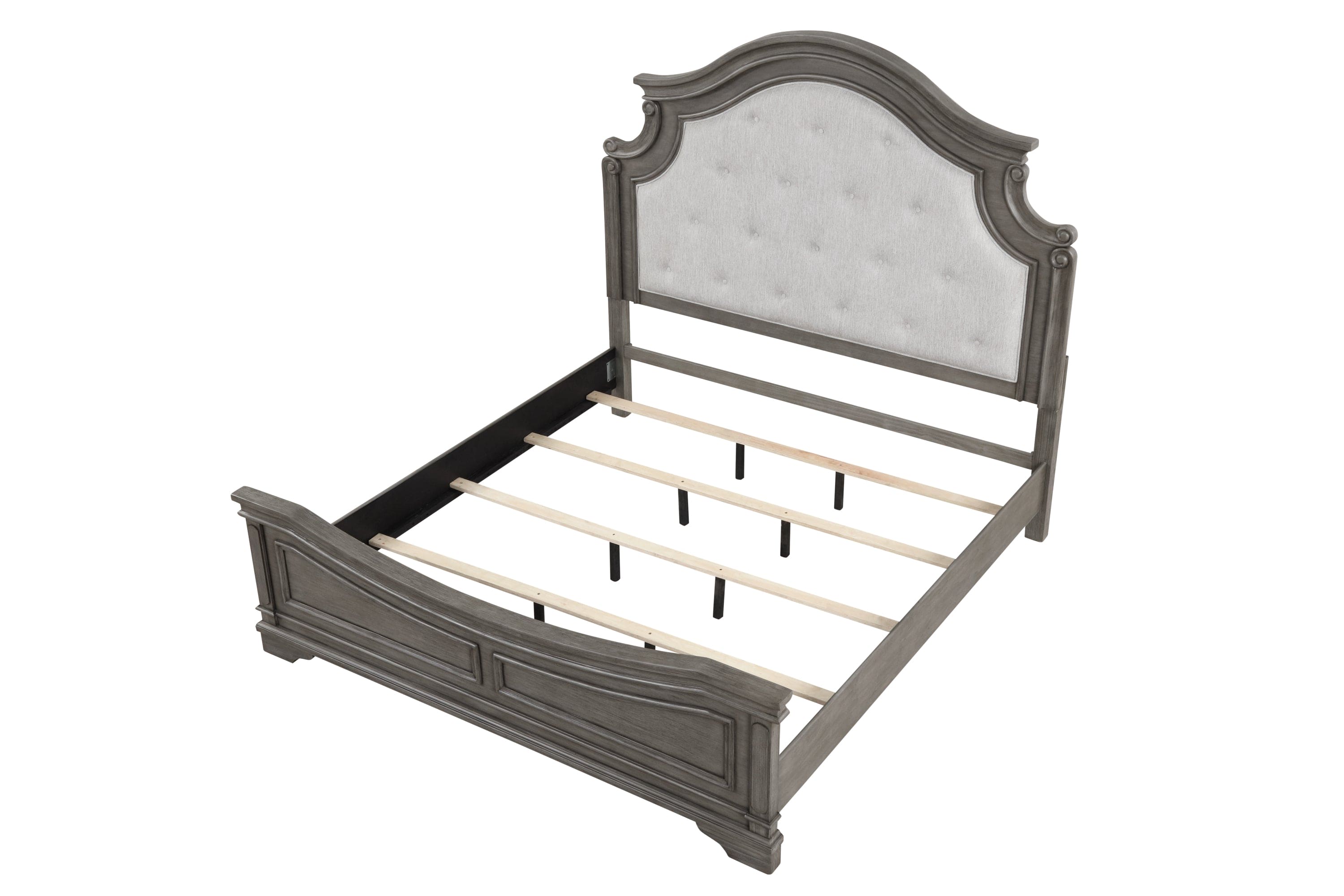 Grace King Bed in Gray