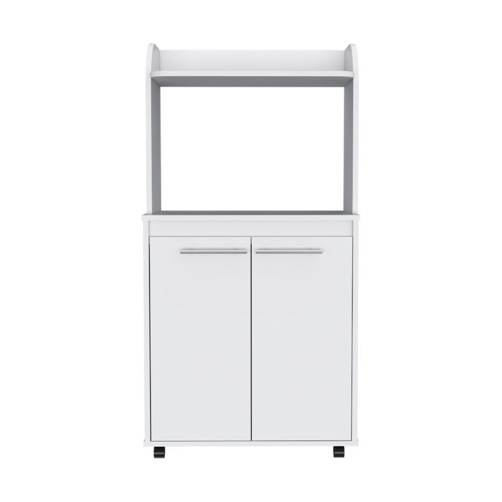 Charlotte 1-Shelf 2-Door Kitchen Pantry White