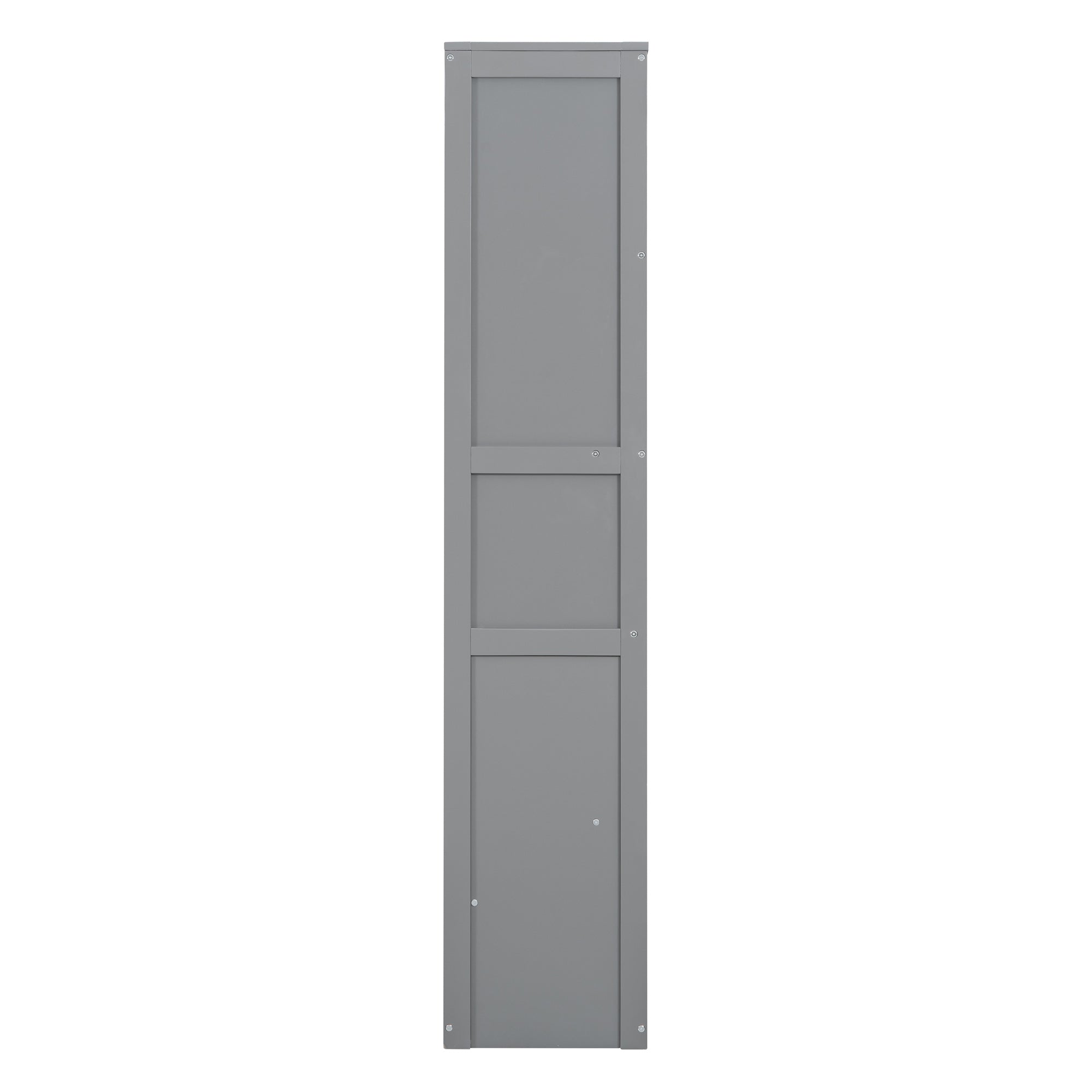 Queen Size Murphy Bed Wall Bed with Shelves,Gray