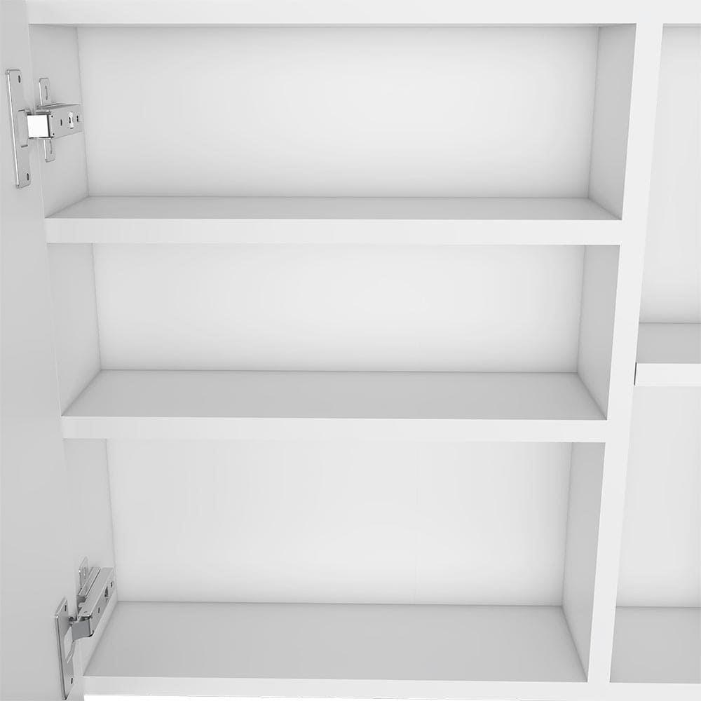 Medicine Cabinet Viking, Three Internal Shelves, Single Door, Two External Shelves, White Finish