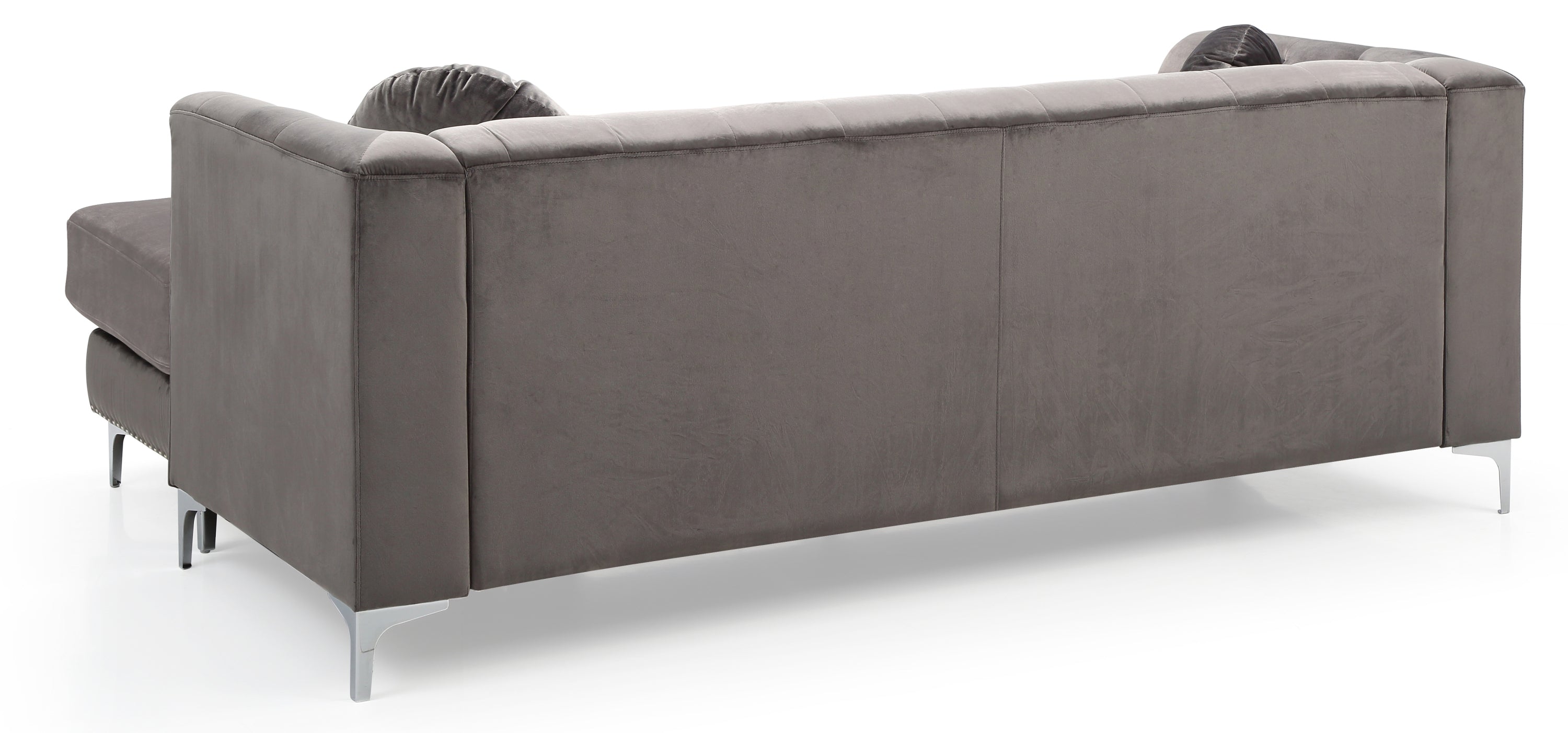 Glory Furniture Pompano G782B-SC Sofa Chaise ( 3 Boxes ) , DARK GRAY