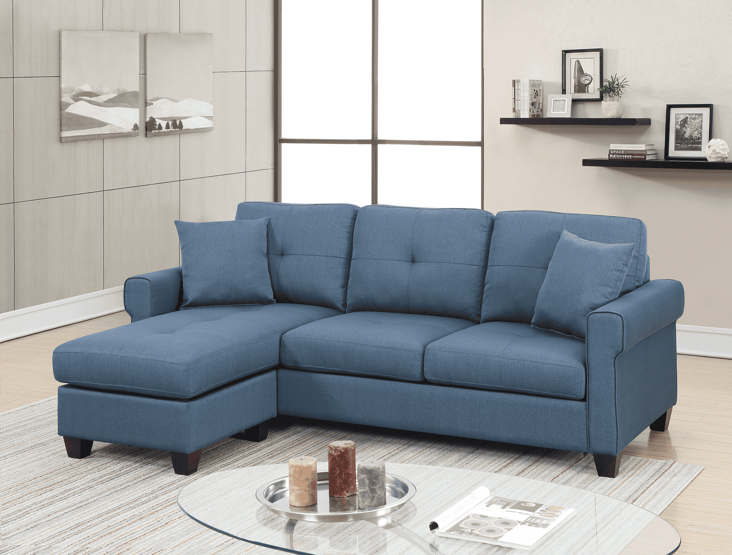 2-PCS SECTIONAL in Blue