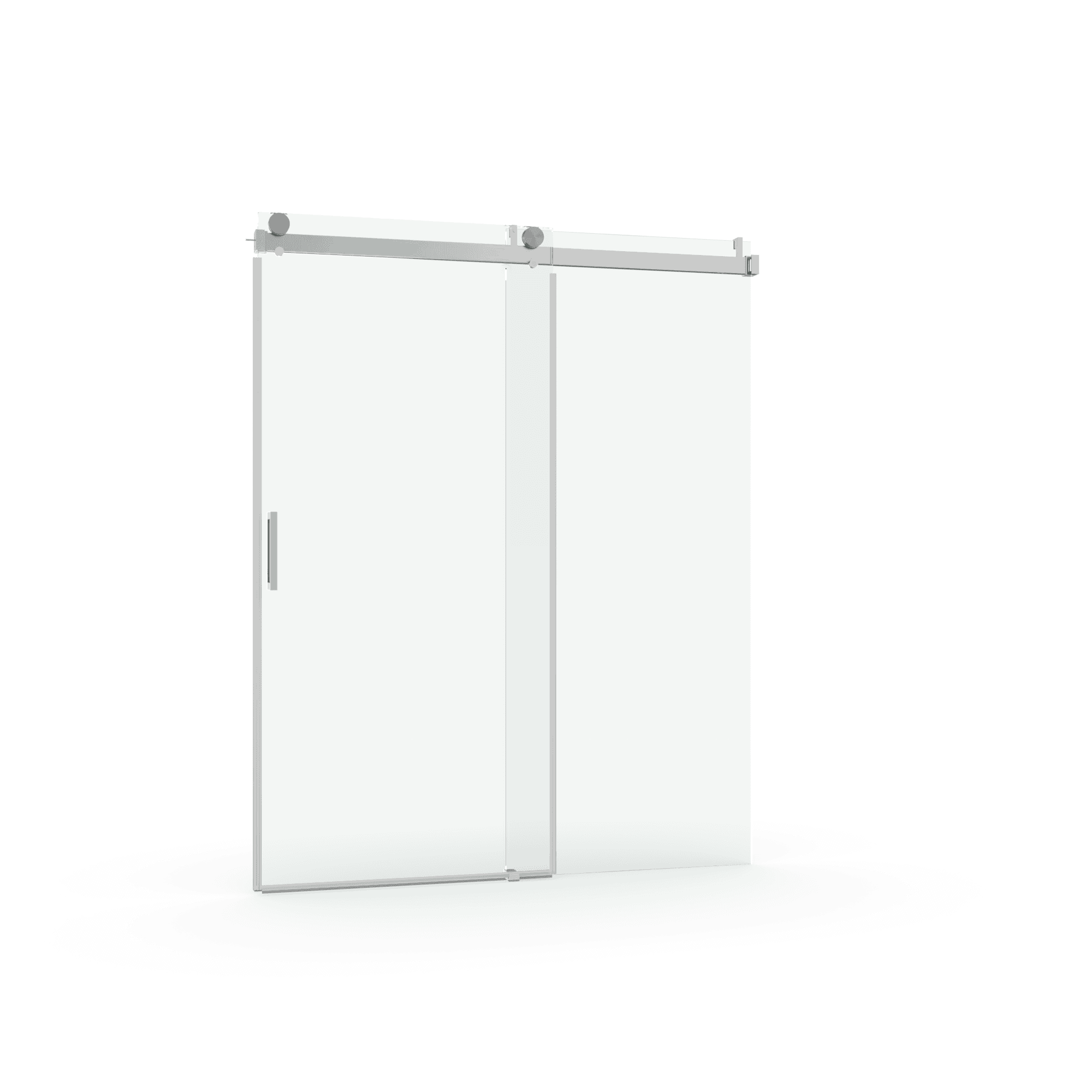 Elan 68 to 72 in. W x 76 in. H Sliding Frameless Soft-Close Shower Door with Premium 3/8 Inch (10mm) Thick Tampered Glass in Brushed Nickel 22D01-72BN