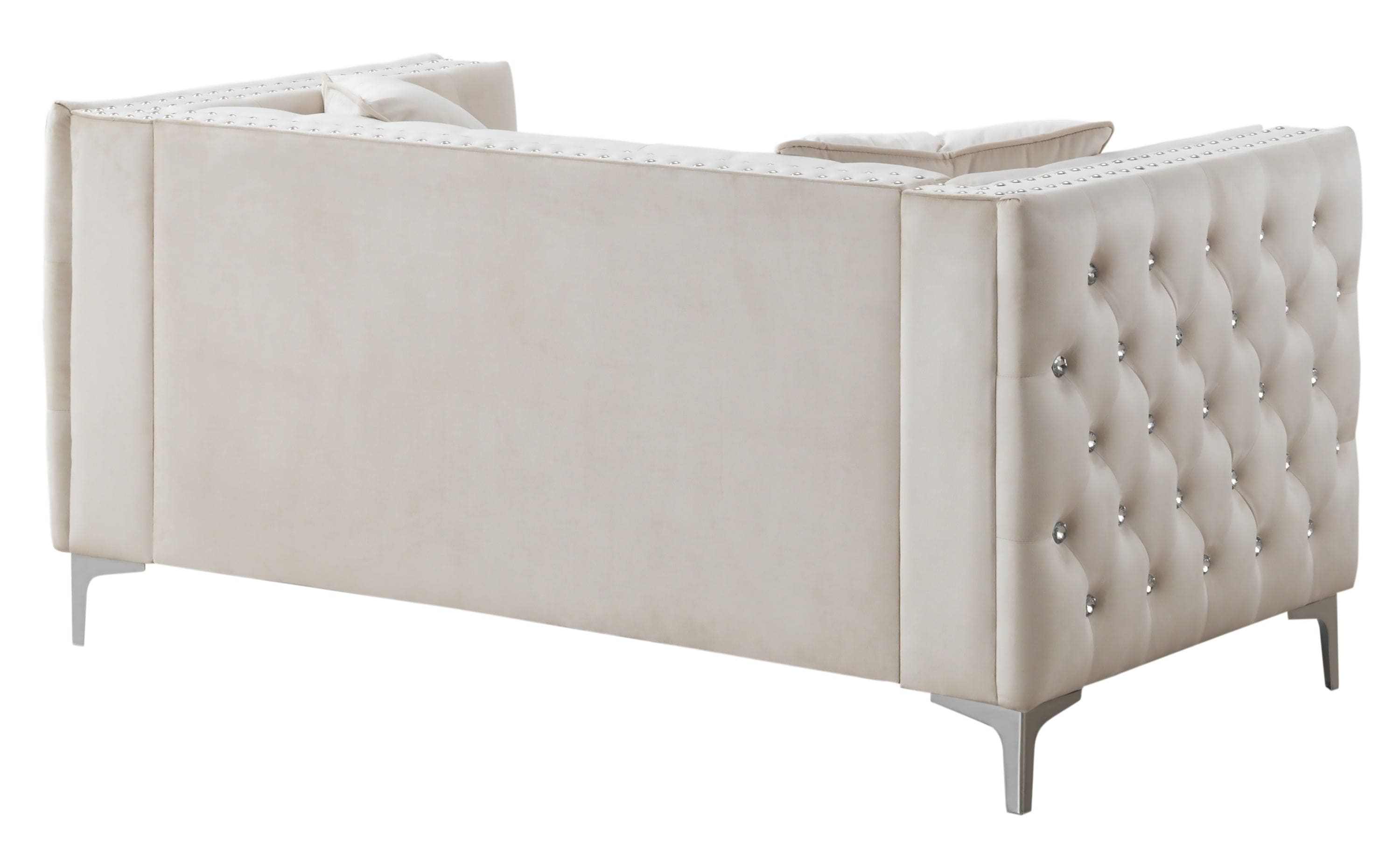 Glory Furniture Paige G827A-L Loveseat , IVORY