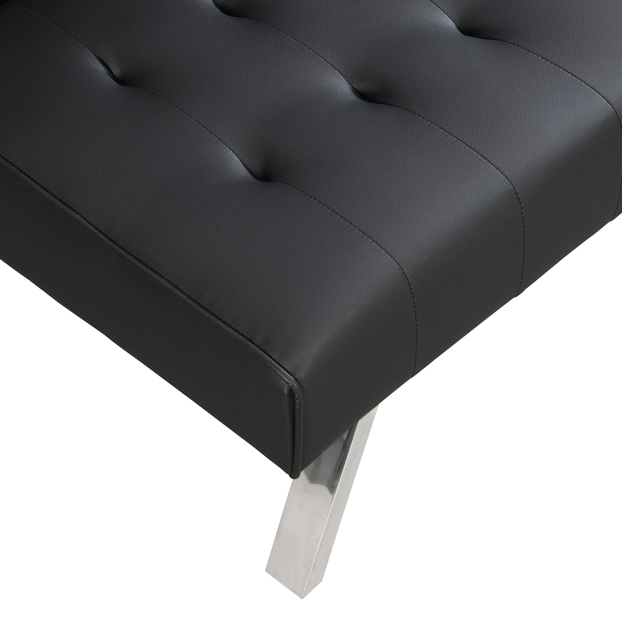 sofa bed black pvc