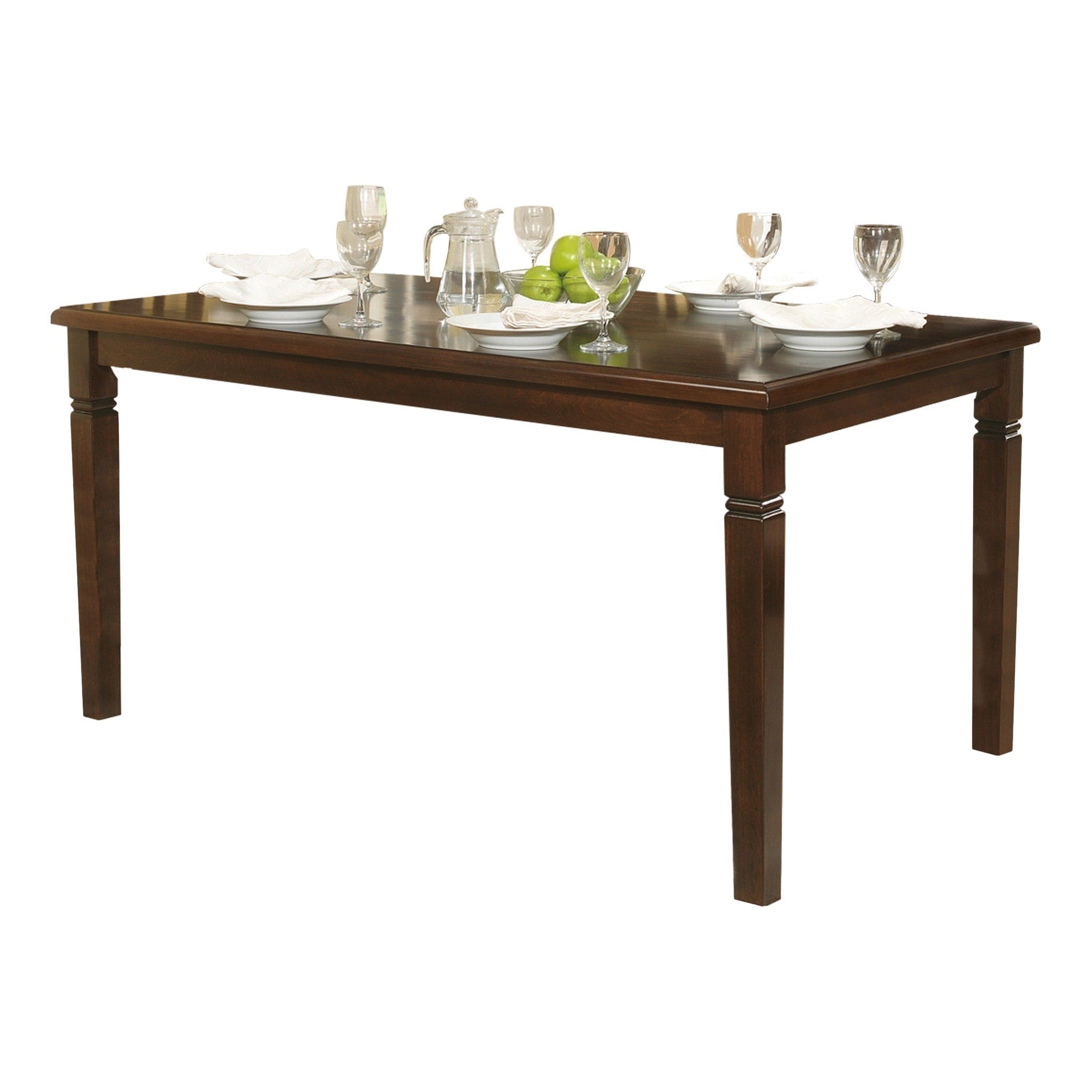 Espresso Finish Transitional Style 1pc Dining Table Oak Veneer Wood Casual Dining Room Furniture