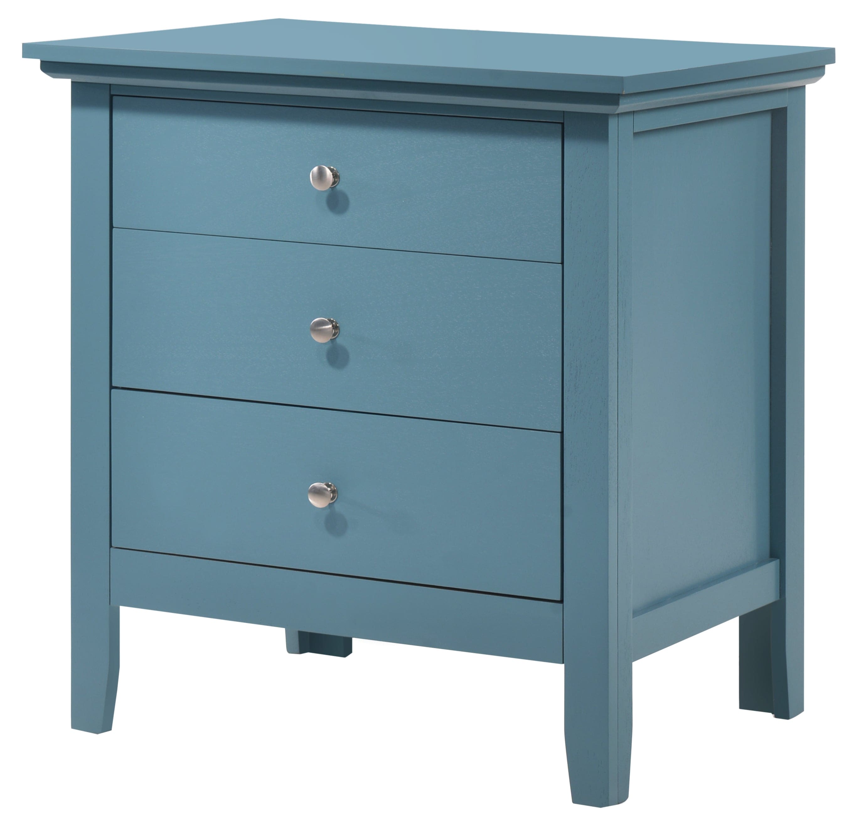 Glory Furniture Hammond G5480-N 3 Drawer Nightstand , Teal