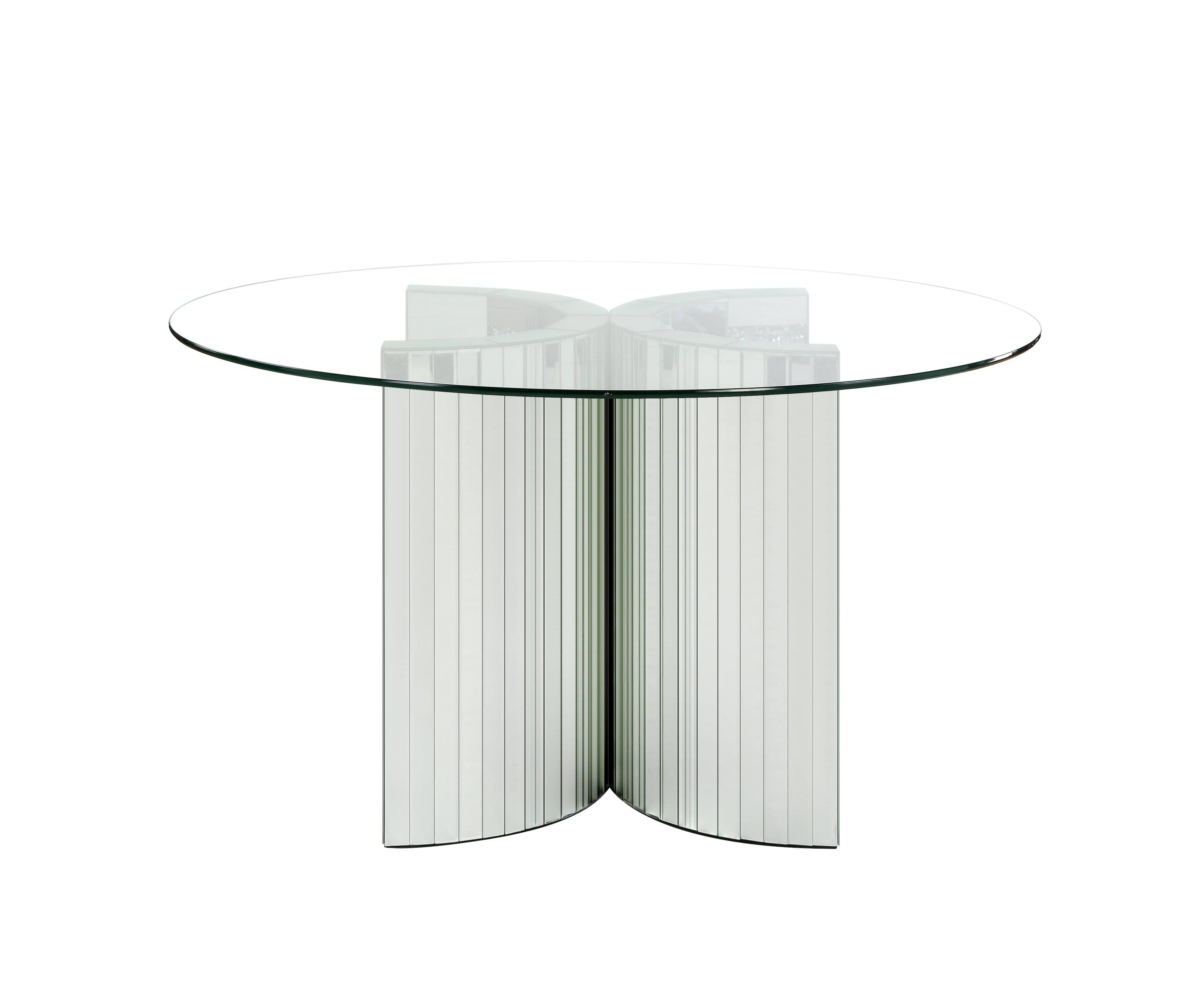 ACME Noralie DINING TABLE Mirrored & Faux Diamonds DN00718