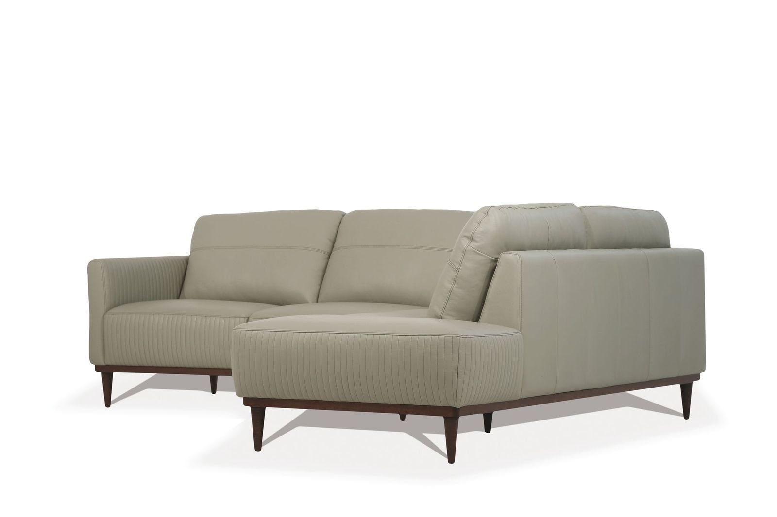 ACME Tampa Sectional Sofa, Airy Green Leather (1Set/2Ctn) 54975