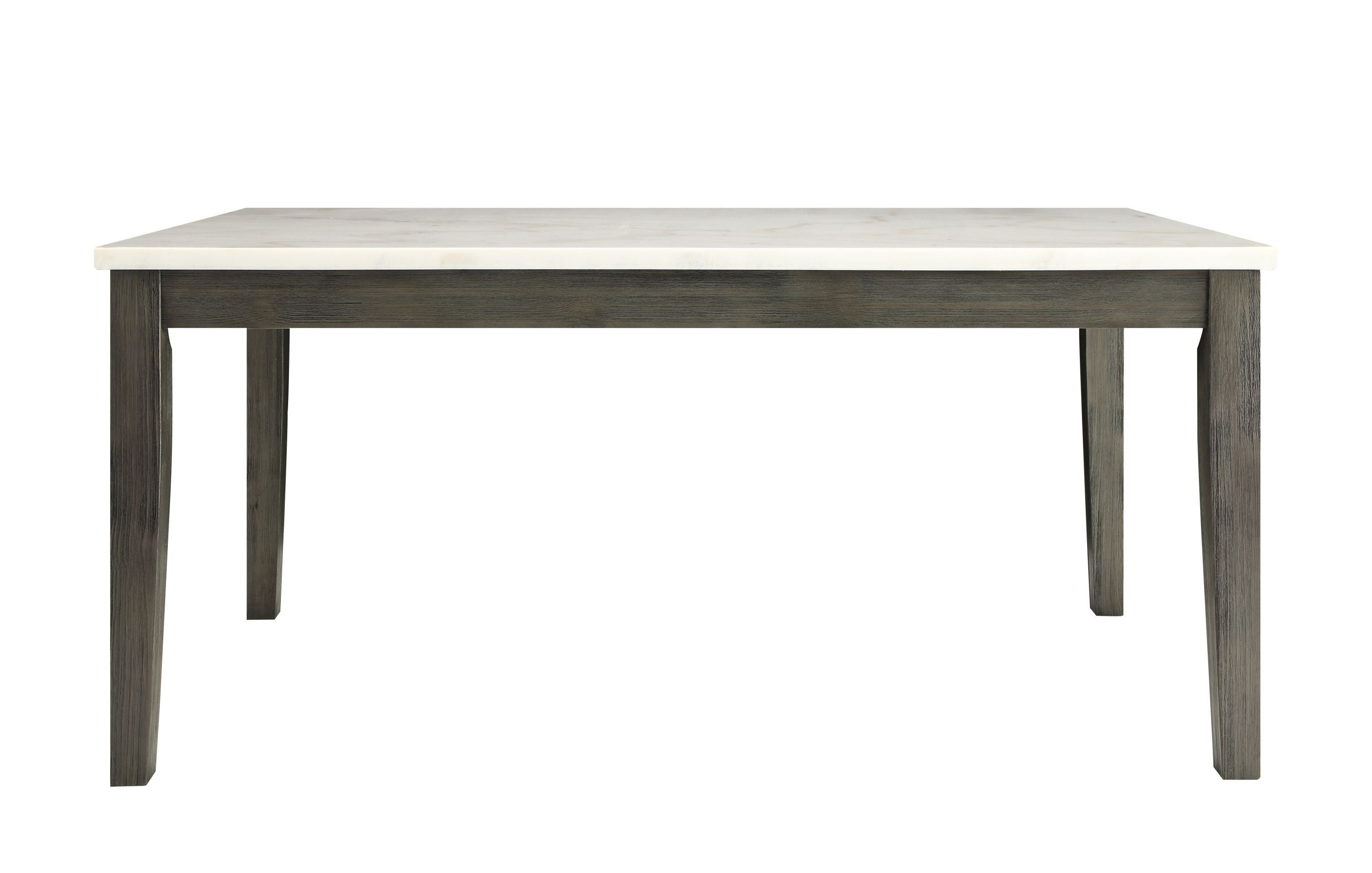 ACME Merel Dining Table in White Marble & Gray Oak 70165