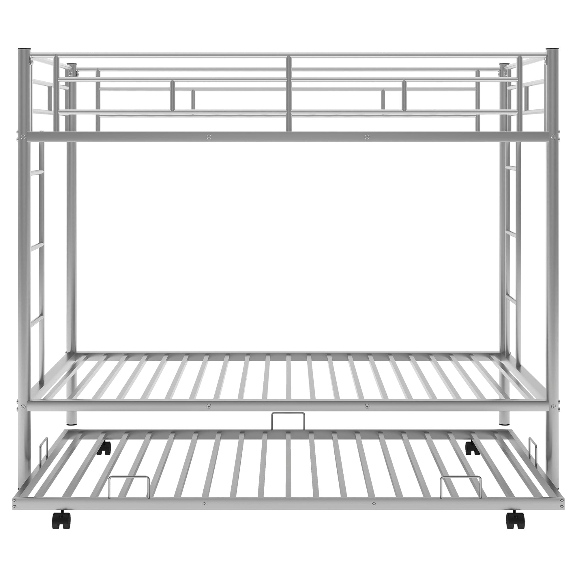 Twin over Twin Bunk Bed with Trundle, Silver(OLD SKU:MF192387AAN)