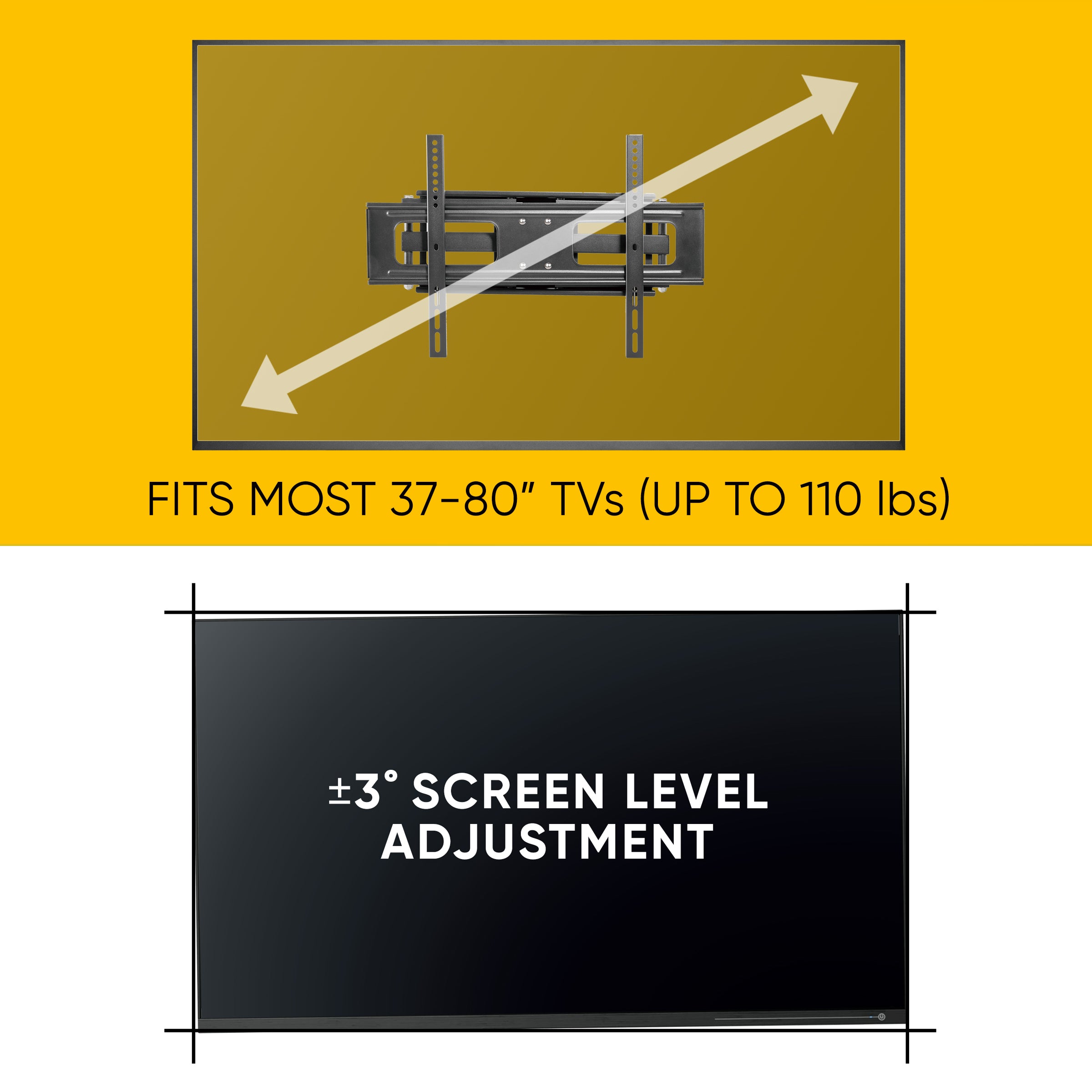 Atlantic Full Motion Outdoor TV mount for 37-80"