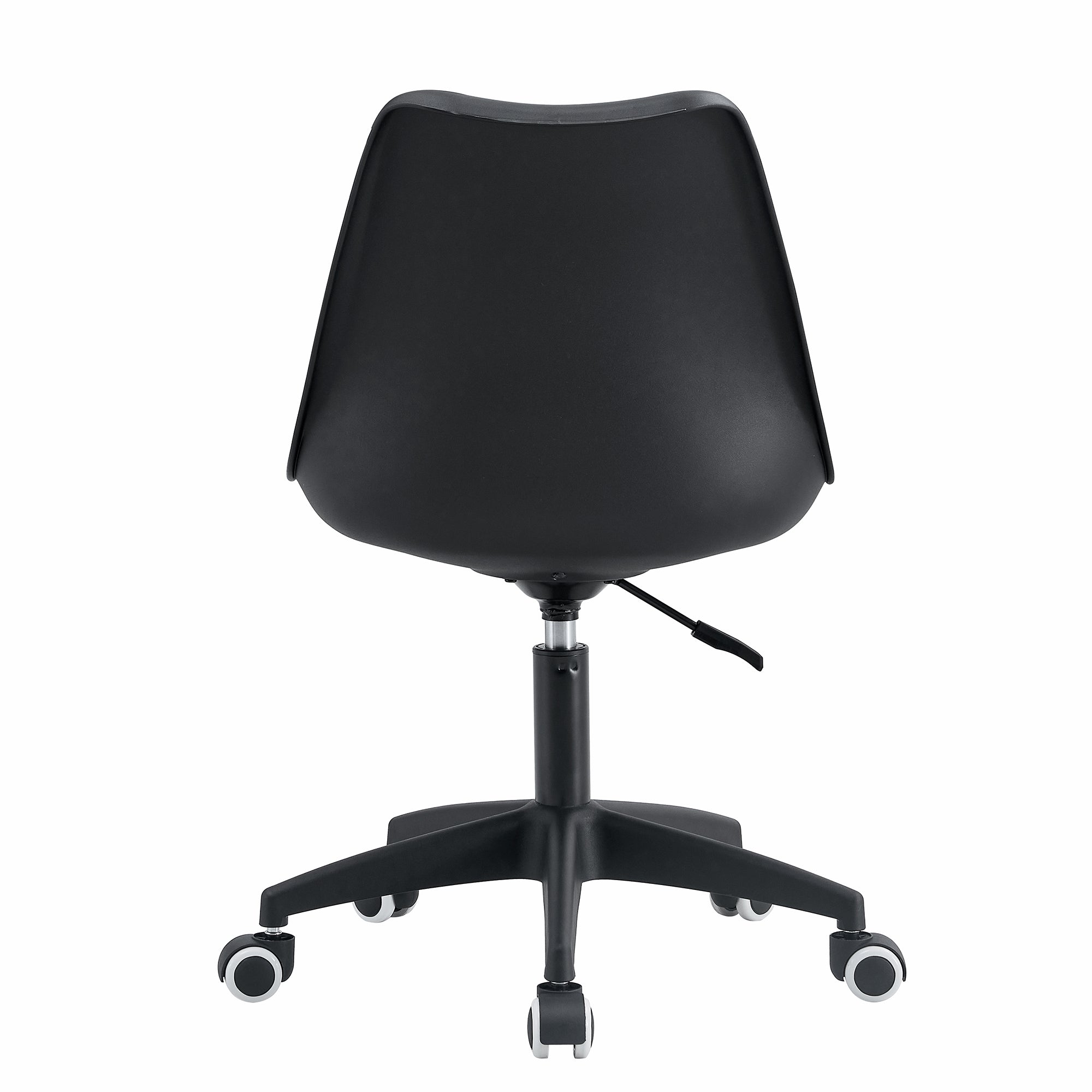 Modern family black Office chair, adjustable 360 ° swivel chair engineering plastic armless swivel computer chair, suitable for living room, bedroom, office, hotel dining room