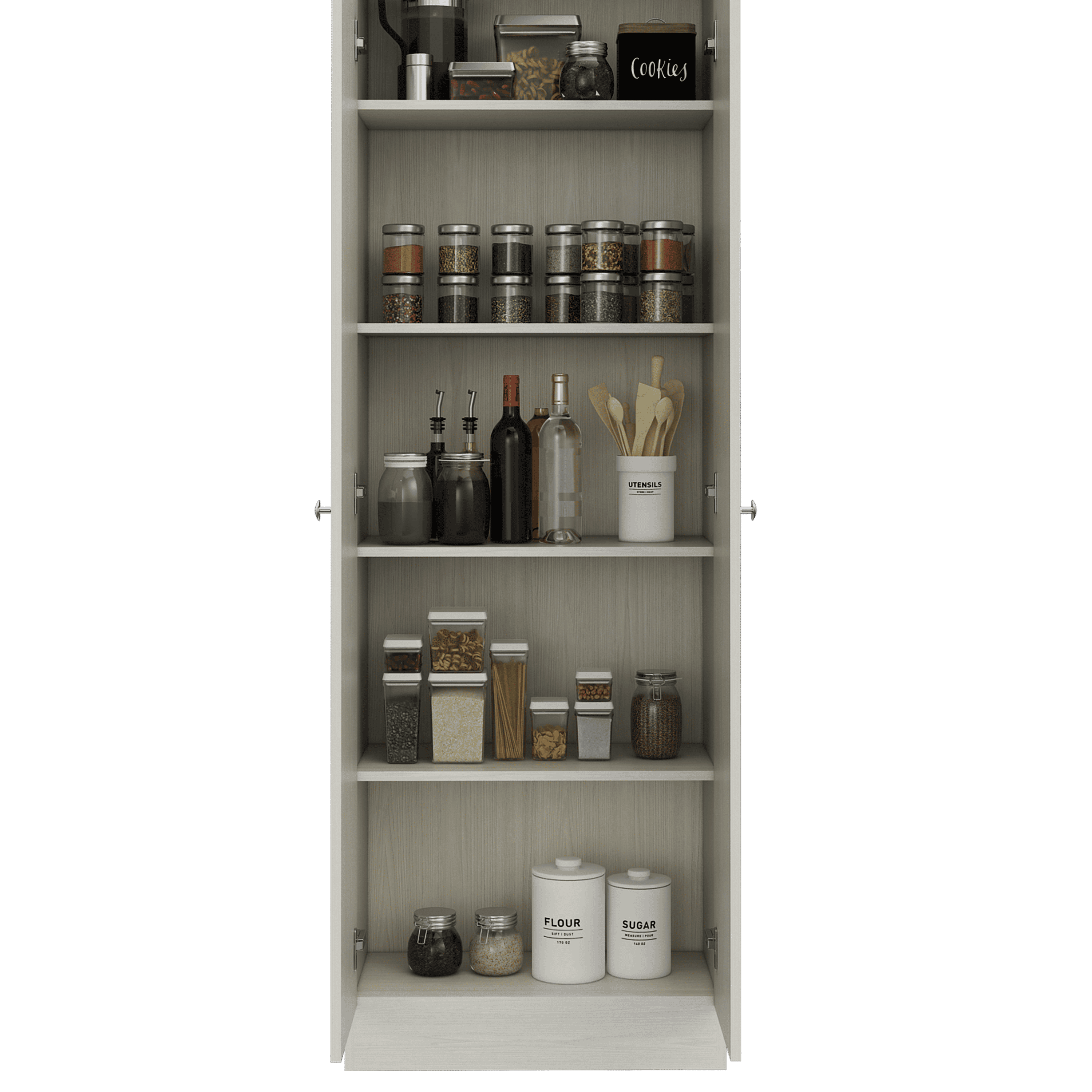 Storage Cabinet Pipestone, Double Door, Pearl Finish