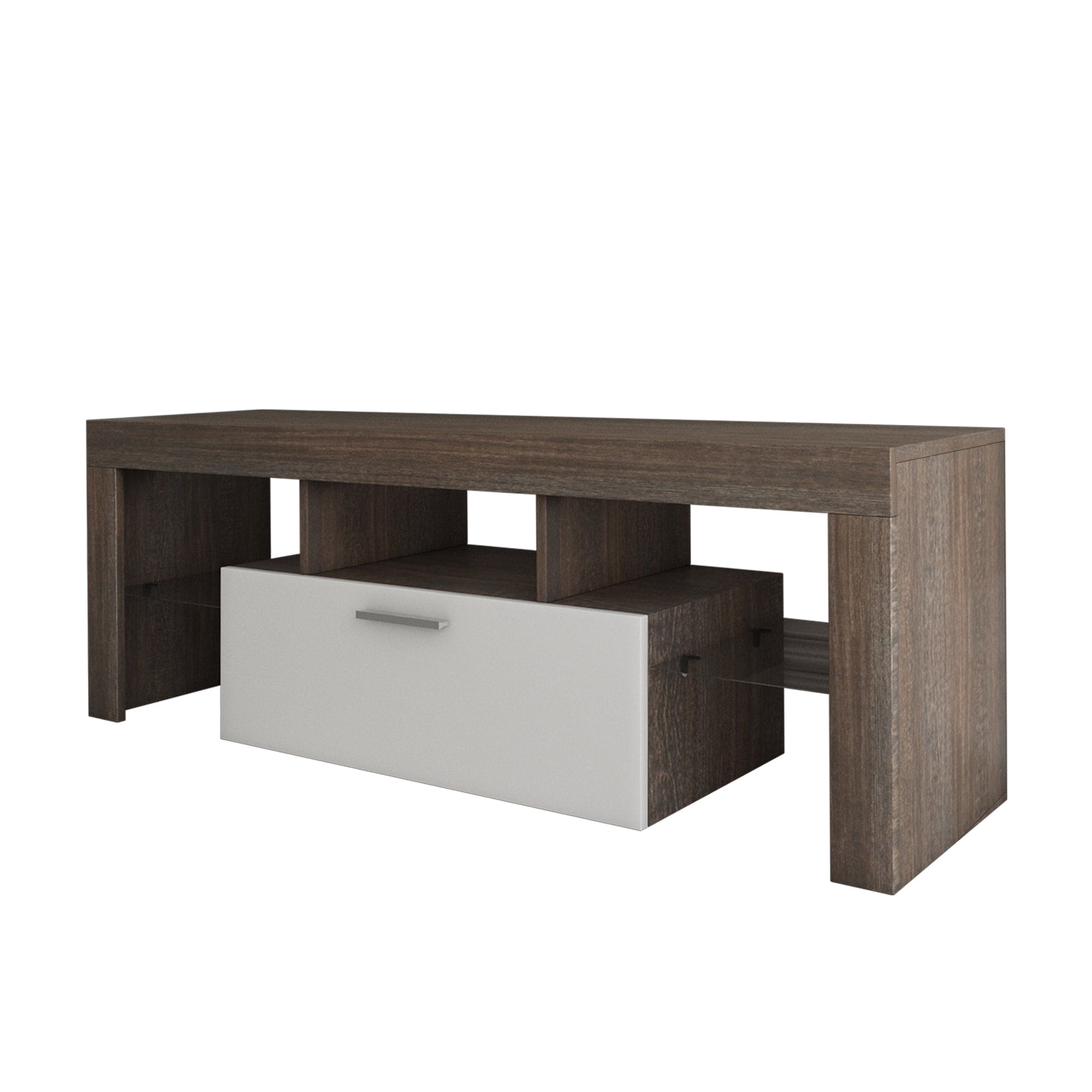 Modern TV stand  Brown + white TV bracket