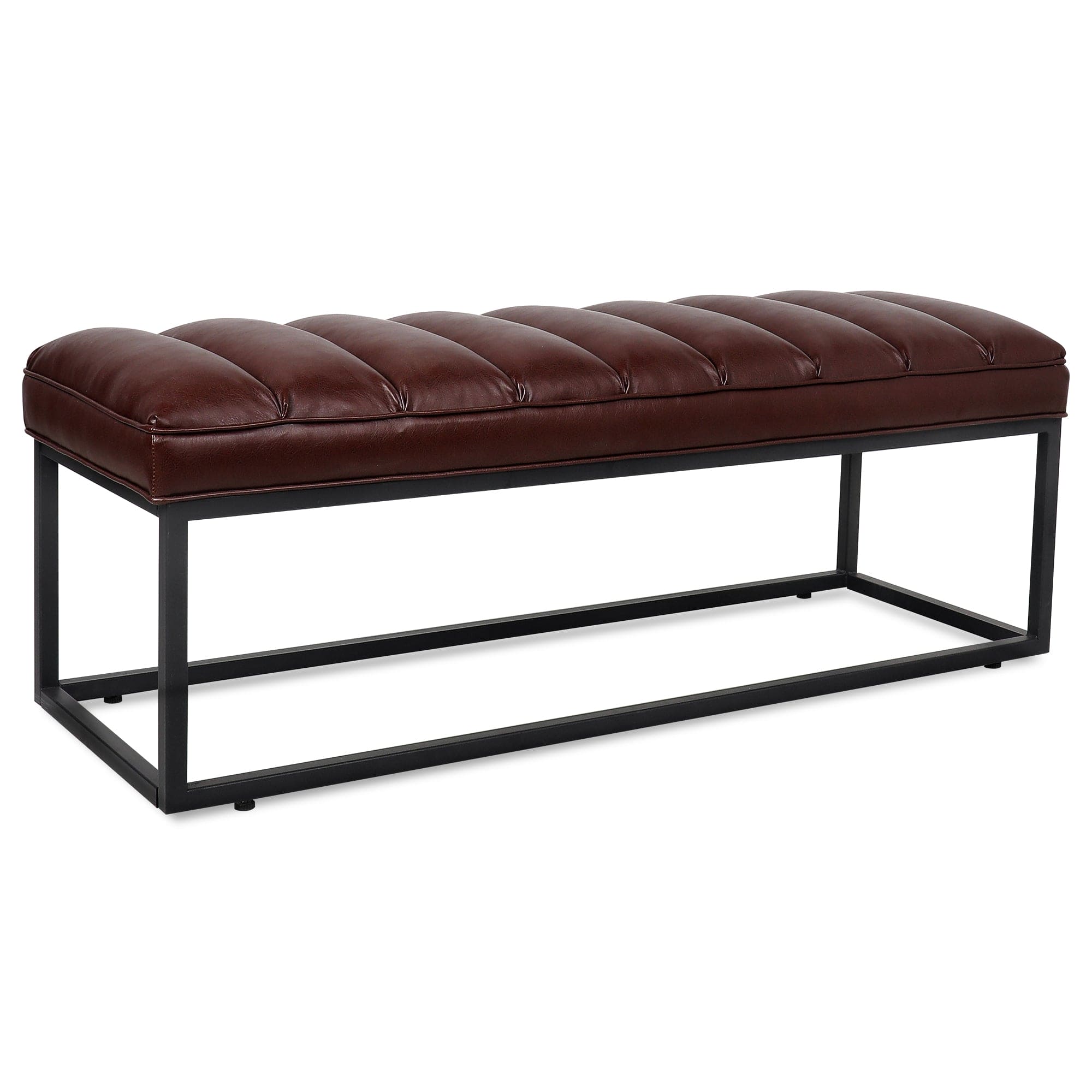 Metal Base Upholstered Bench for Bedroom for Entryway