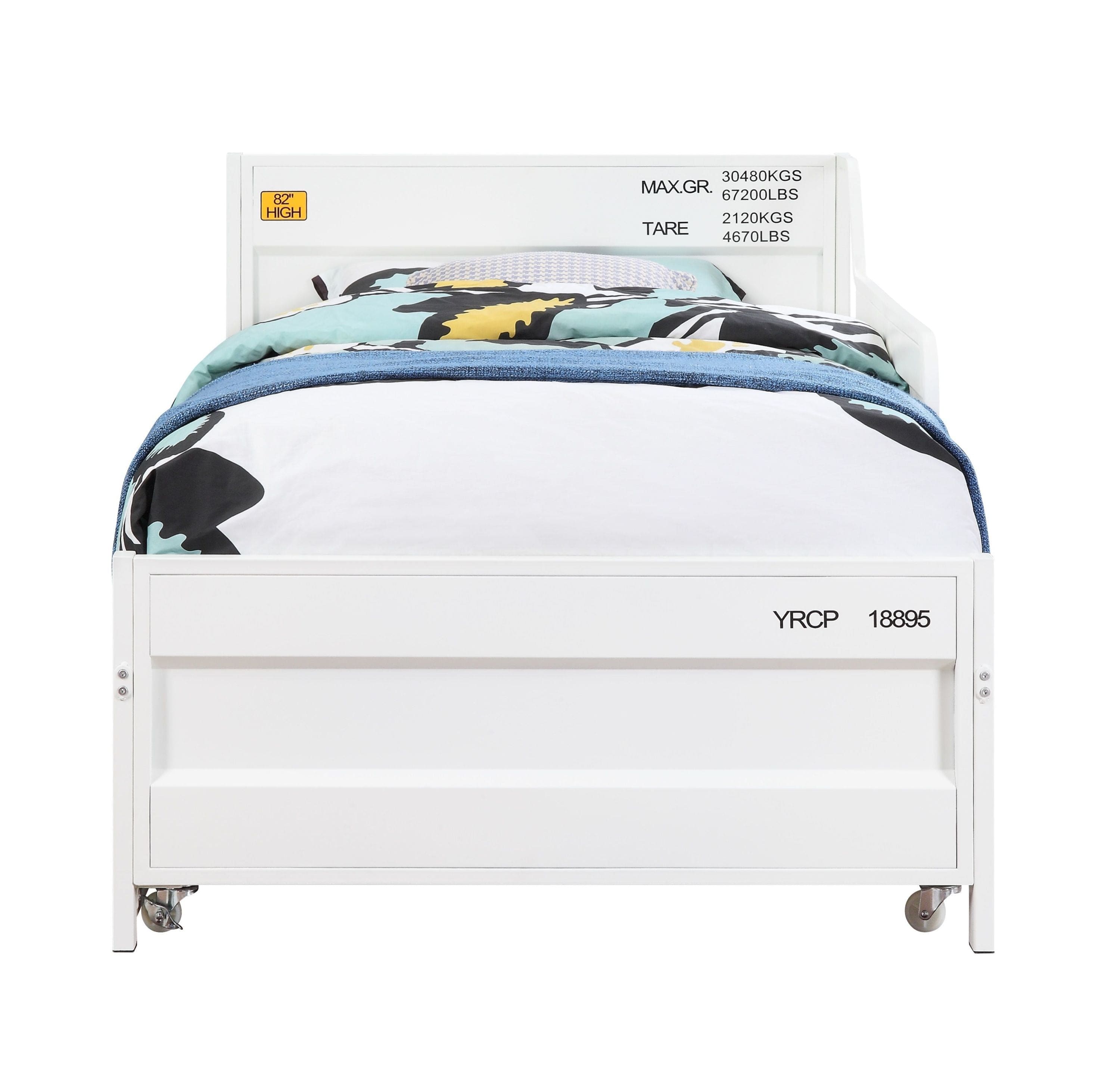 ACME Cargo Daybed & Trundle (Twin Size), White (1Set/1Ctn) 39880