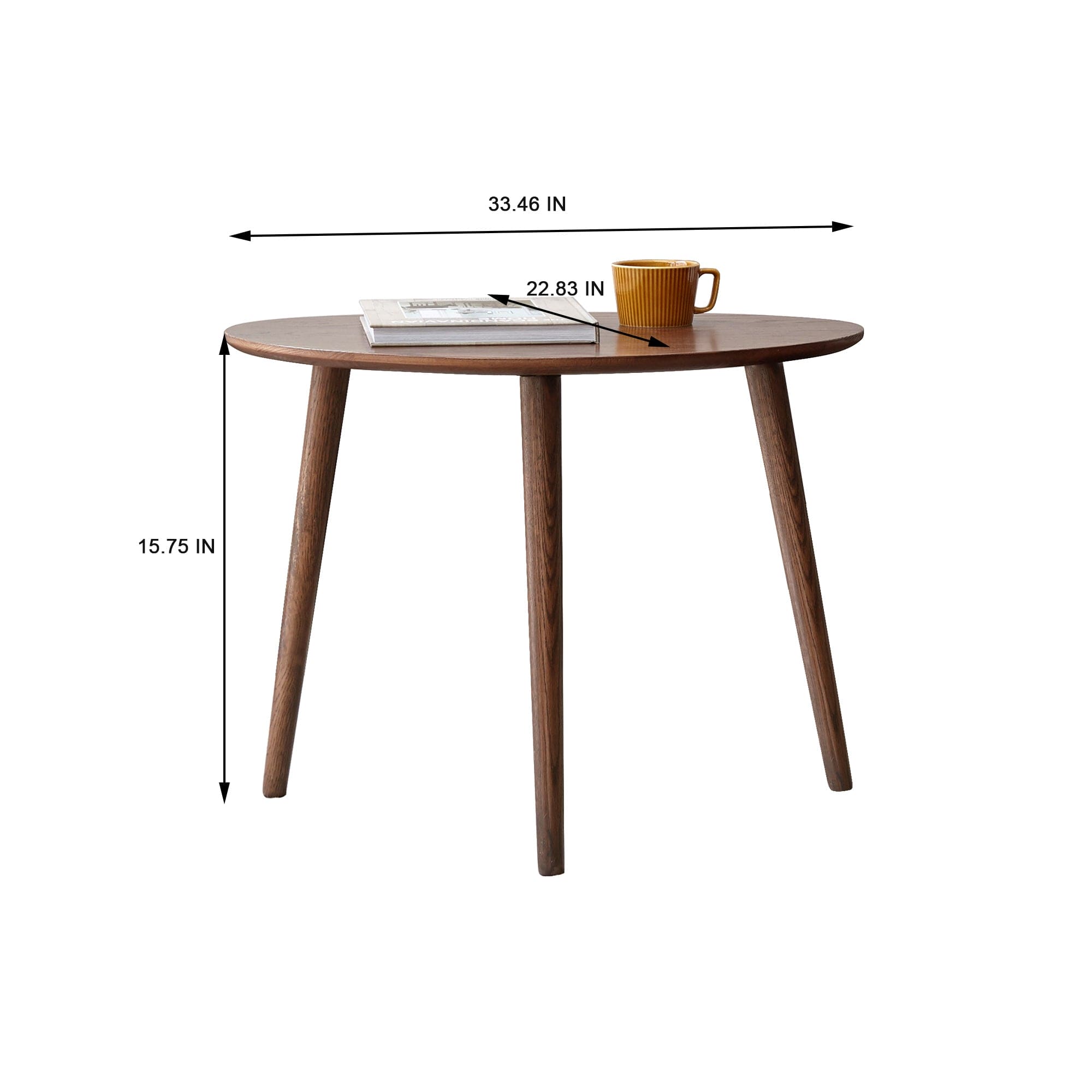 (SINGLE) Center Table Low Table 100% Solid Oak Wood Top Plate Desk Pebble Shaped Natural Wooden Coffee Table Width 58 x Depth 40 x Height 85 cm Desk Work from Home Easy to Assemble