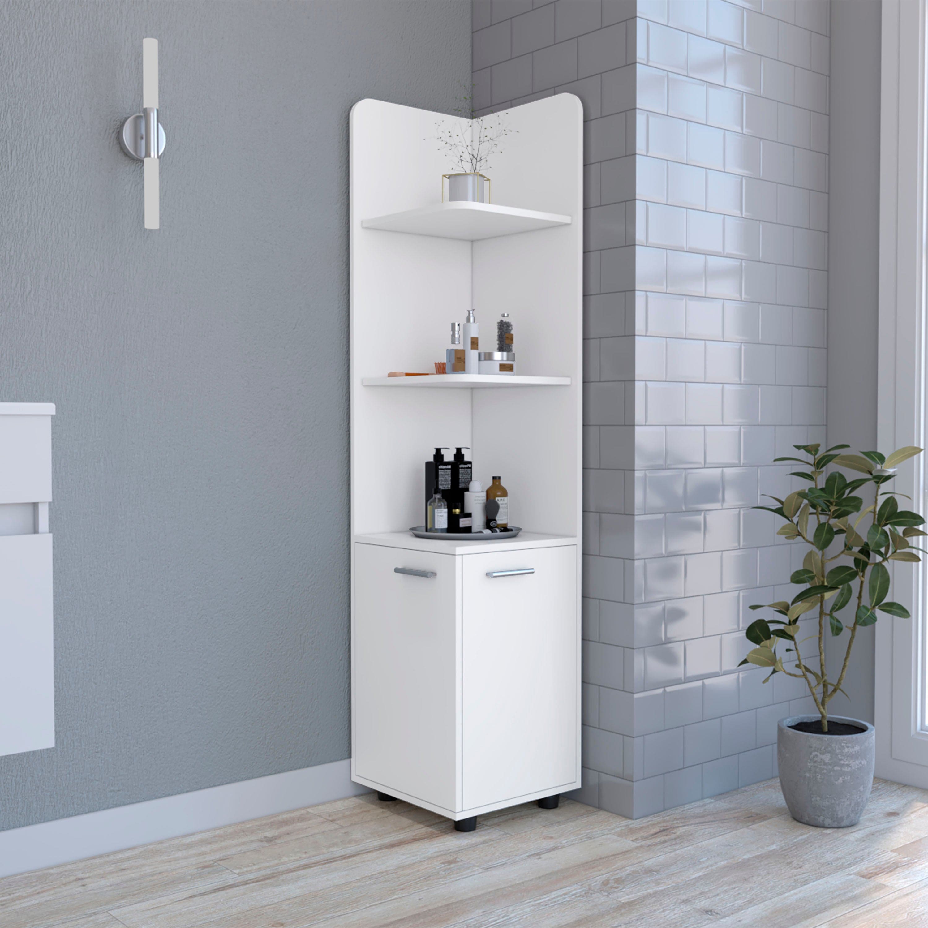 Freestanding cabinet Kairatu, One Drawer, White Finish