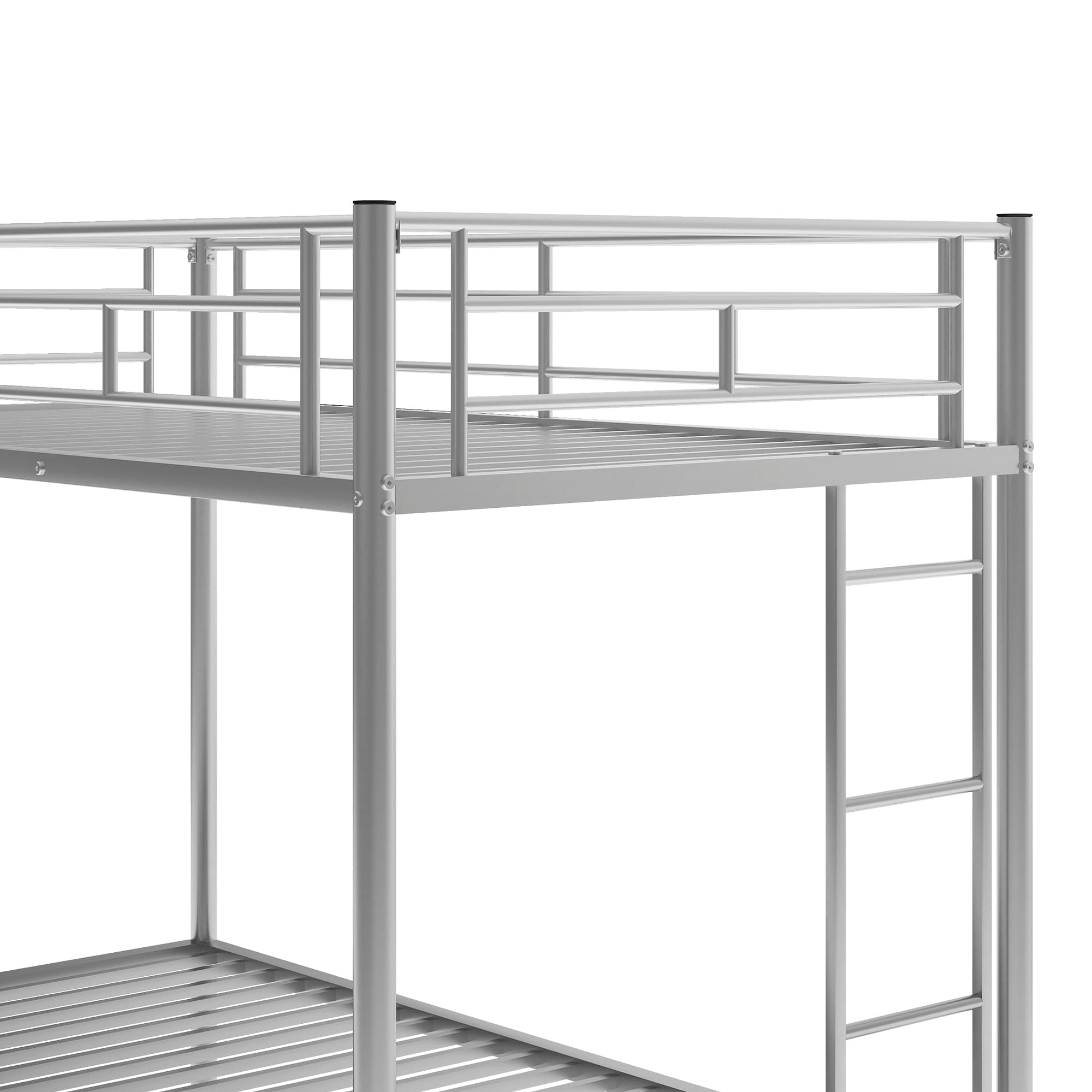 Twin over Twin Bunk Bed with Trundle, Silver(OLD SKU:MF192387AAN)