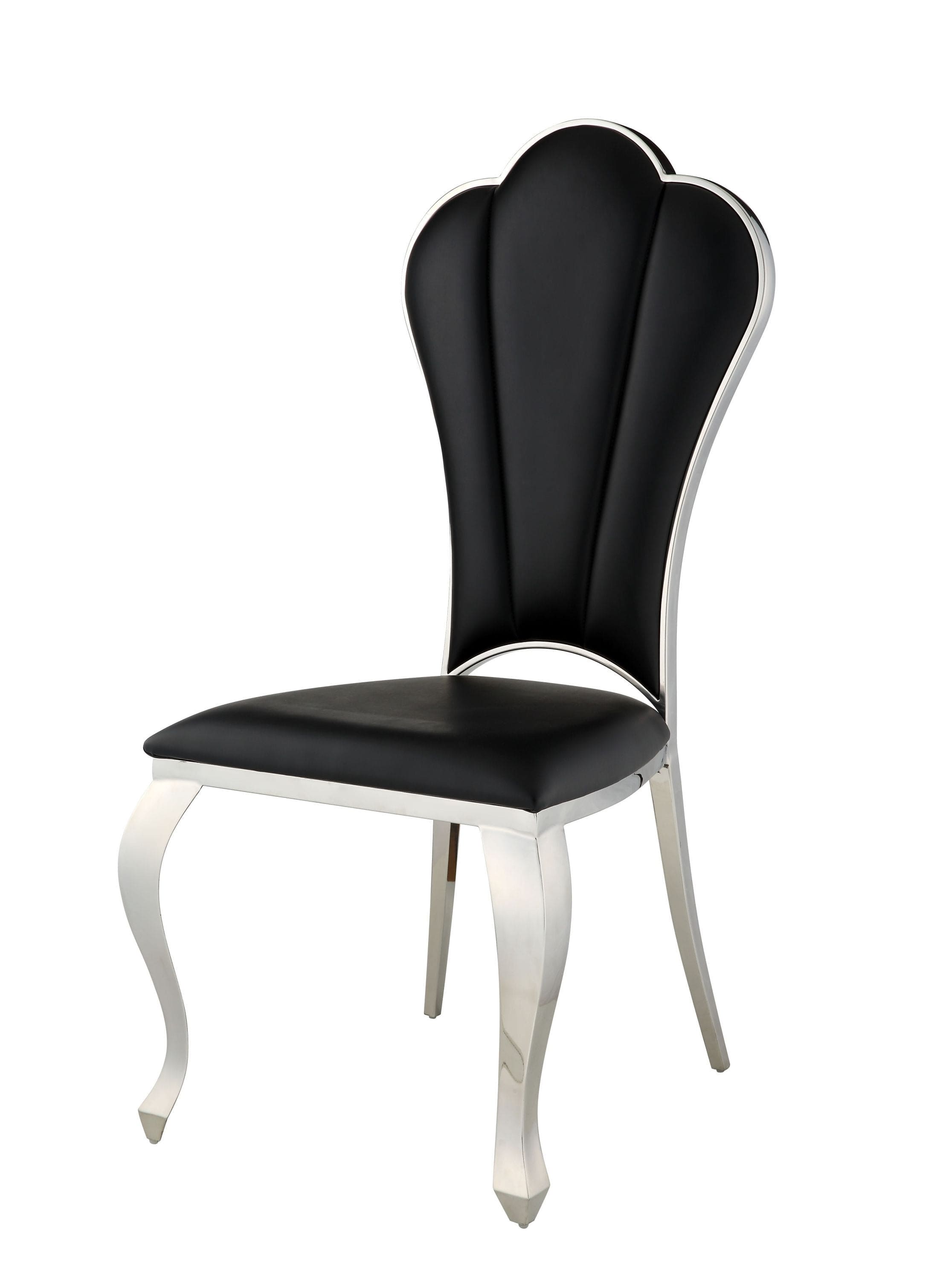 ACME Cyrene Side Chair (Set-2) in Black  DN00927