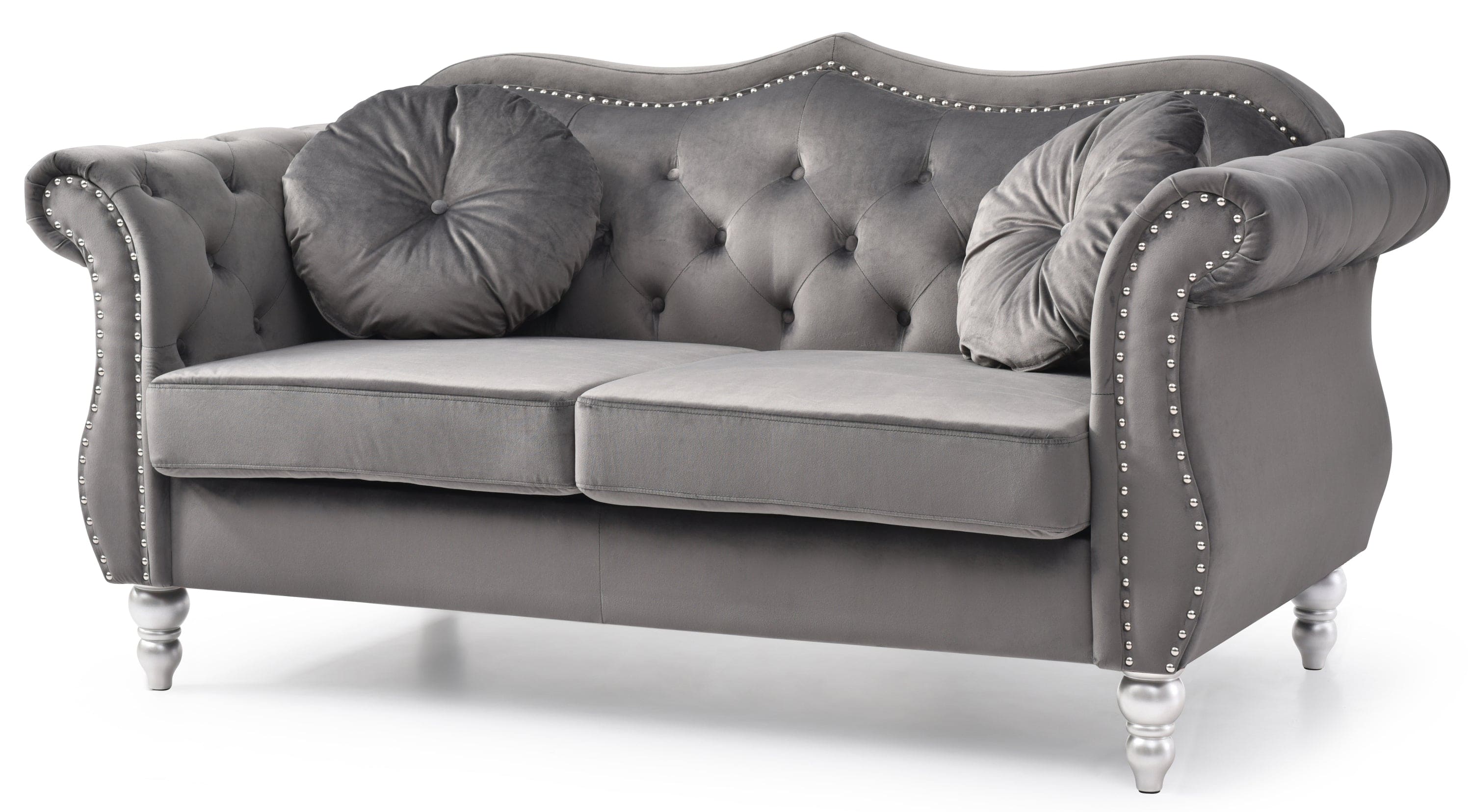 Glory Furniture Hollywood G0660A-L Loveseat , DARK GRAY