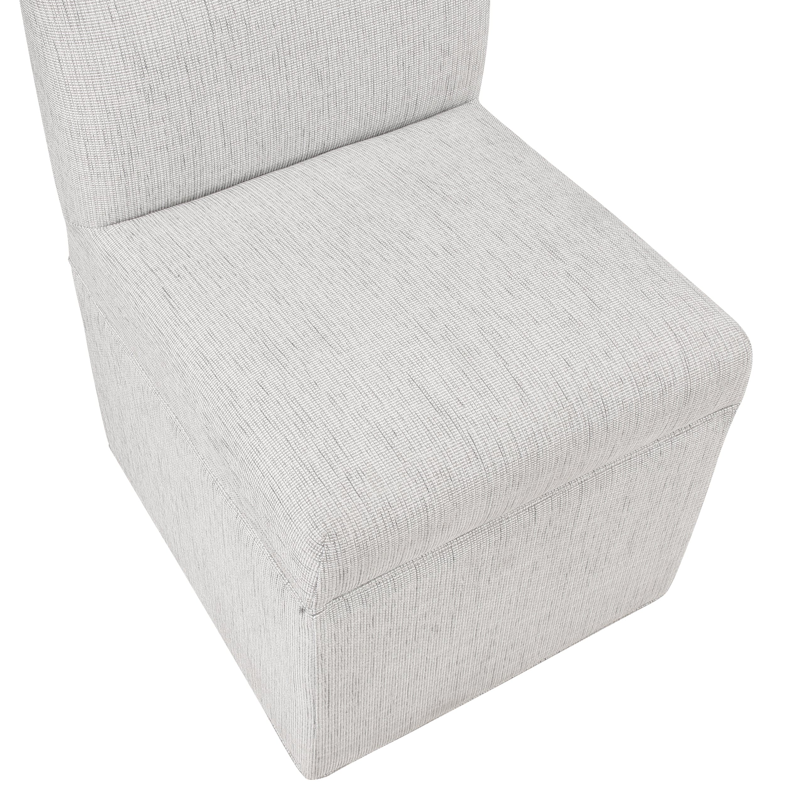 Della Modern Upholstered Castered Chair in Sea Oat