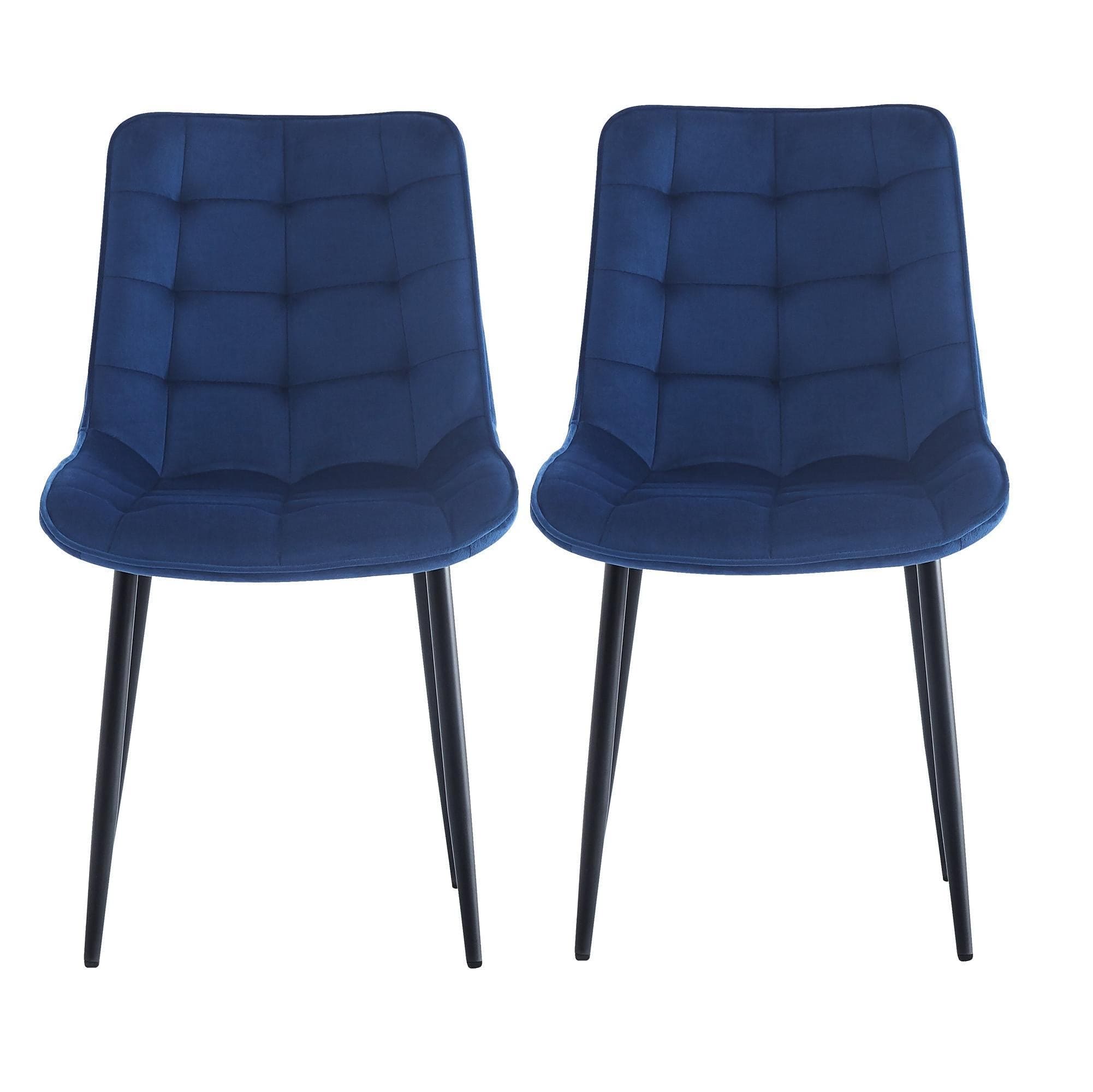 Dining Chair 2PCS（BLUE），Modern style，New technology，Suitable for restaurants, cafes, taverns, offices, living rooms, reception rooms.Simple structure, easy installation.