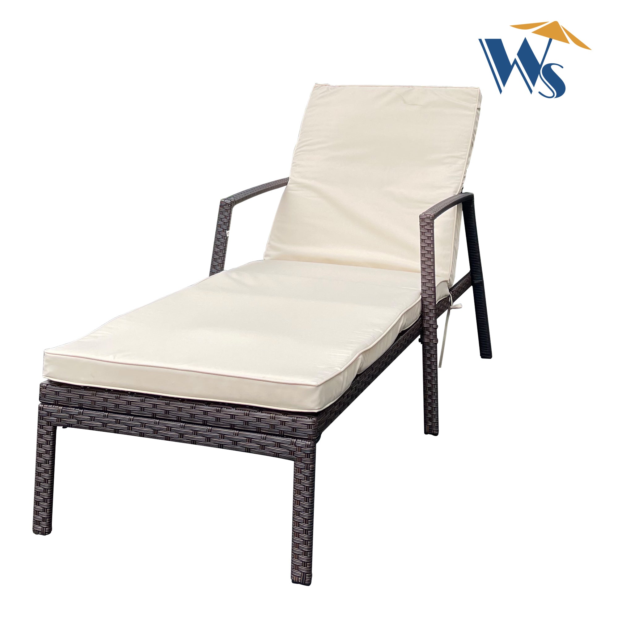 Outdoor Patio Lounge Chairs Rattan Wicker Patio Chaise Lounges Chair  Brown