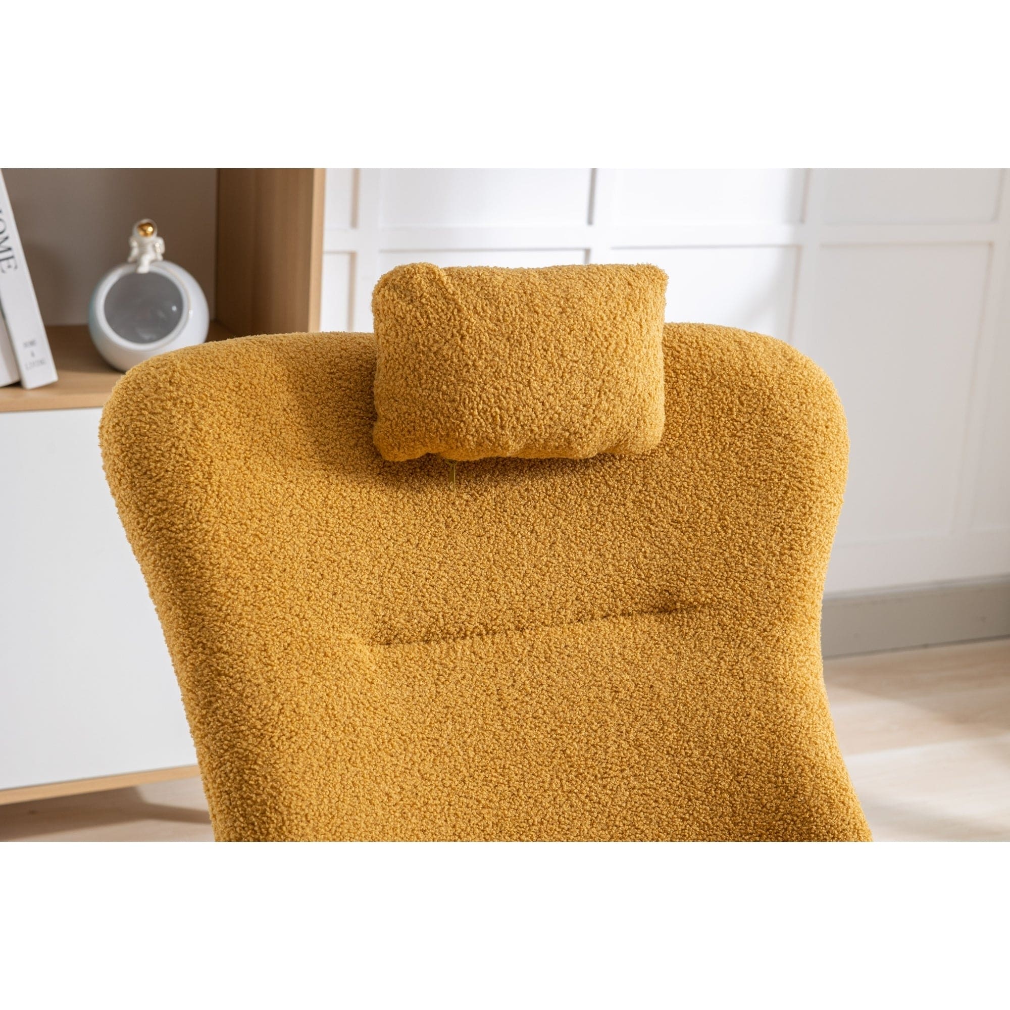 35.5 inch Rocking Chair with Pocket, (TURMERIC)