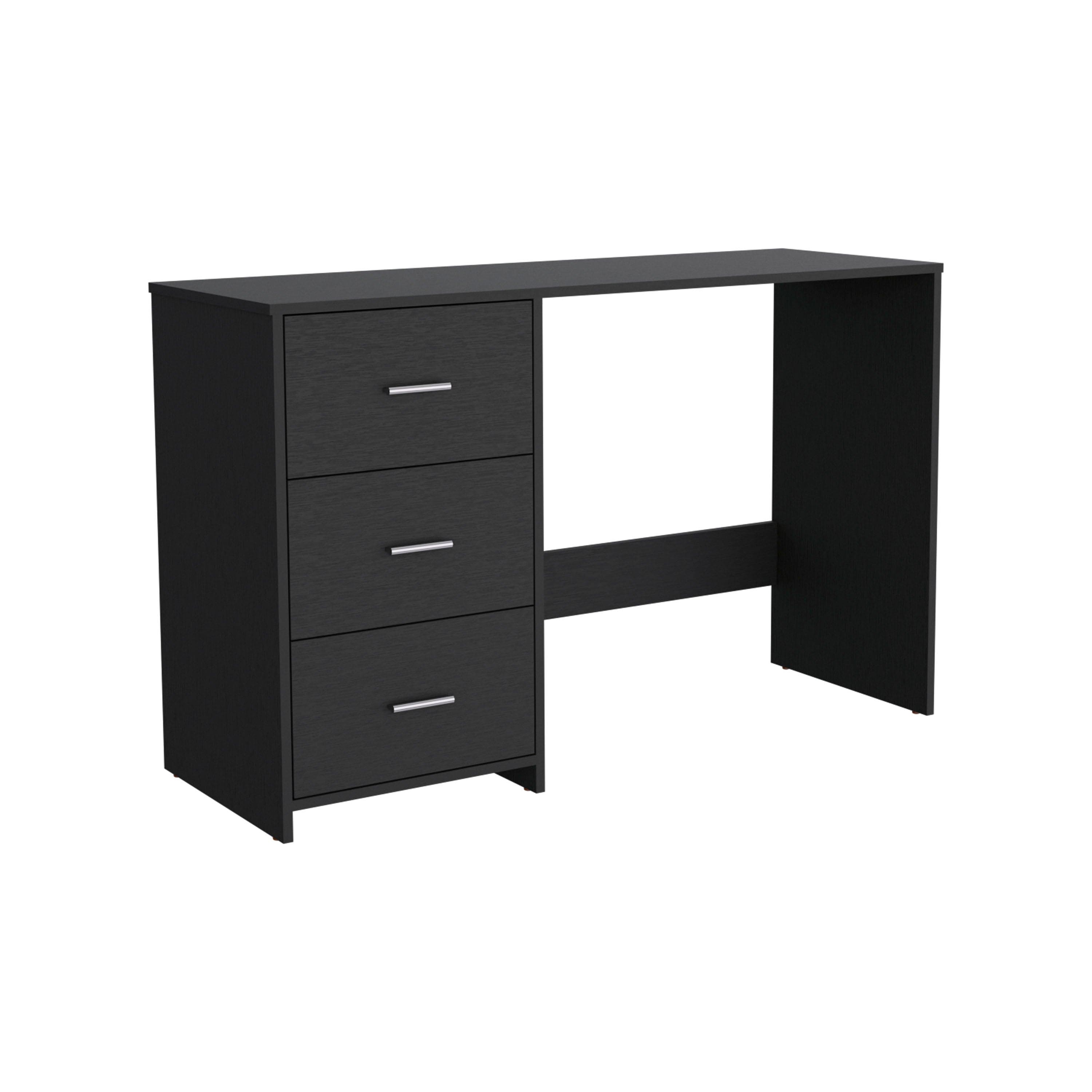 Writting Desk Riverside,Three Drawers, Black Wengue Finish