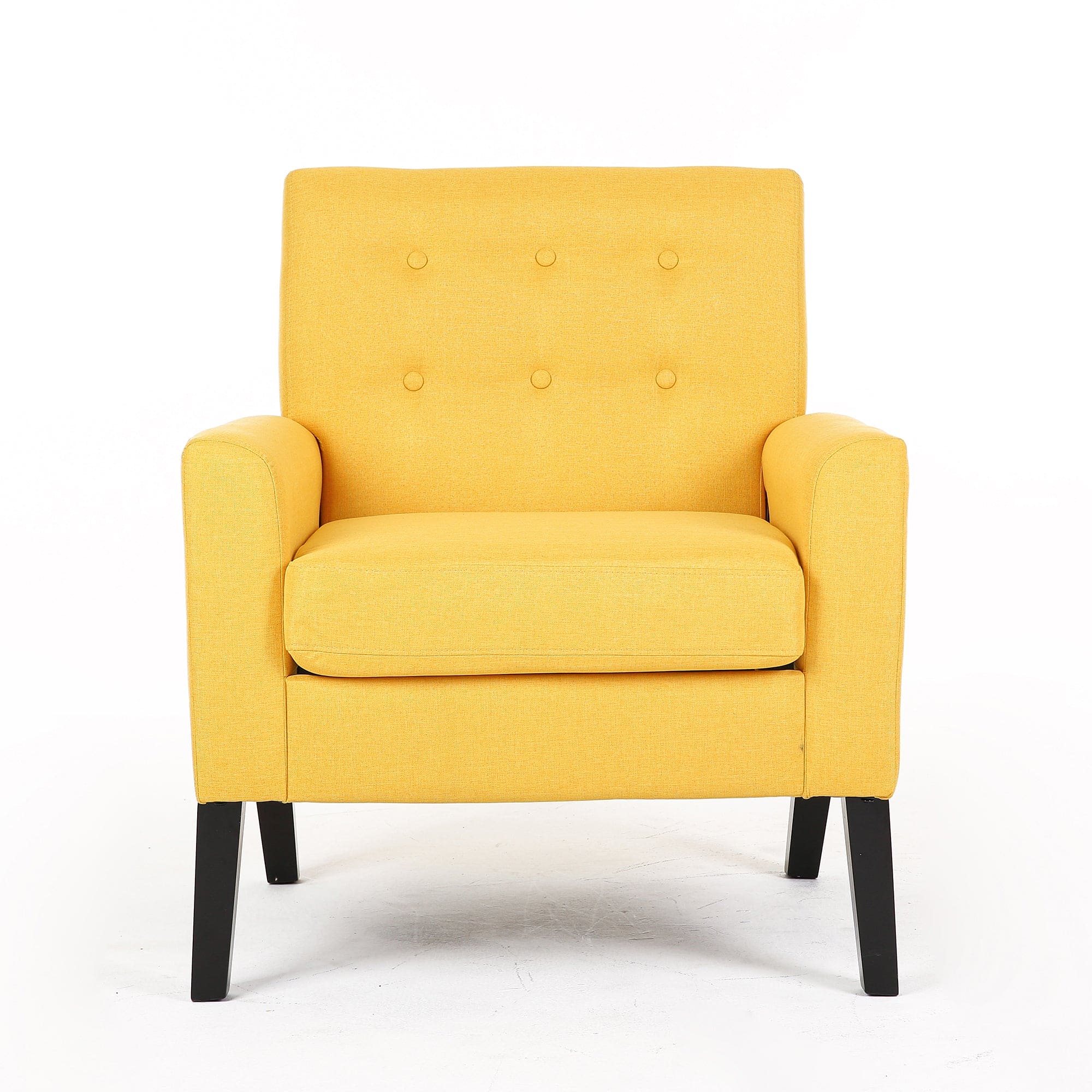 Downloads: 20 
Fabric Accent Chair for Living Room, Bedroom Button Tufted Upholstered Comfy Reading Accent Chairs Sofa (Yellow)