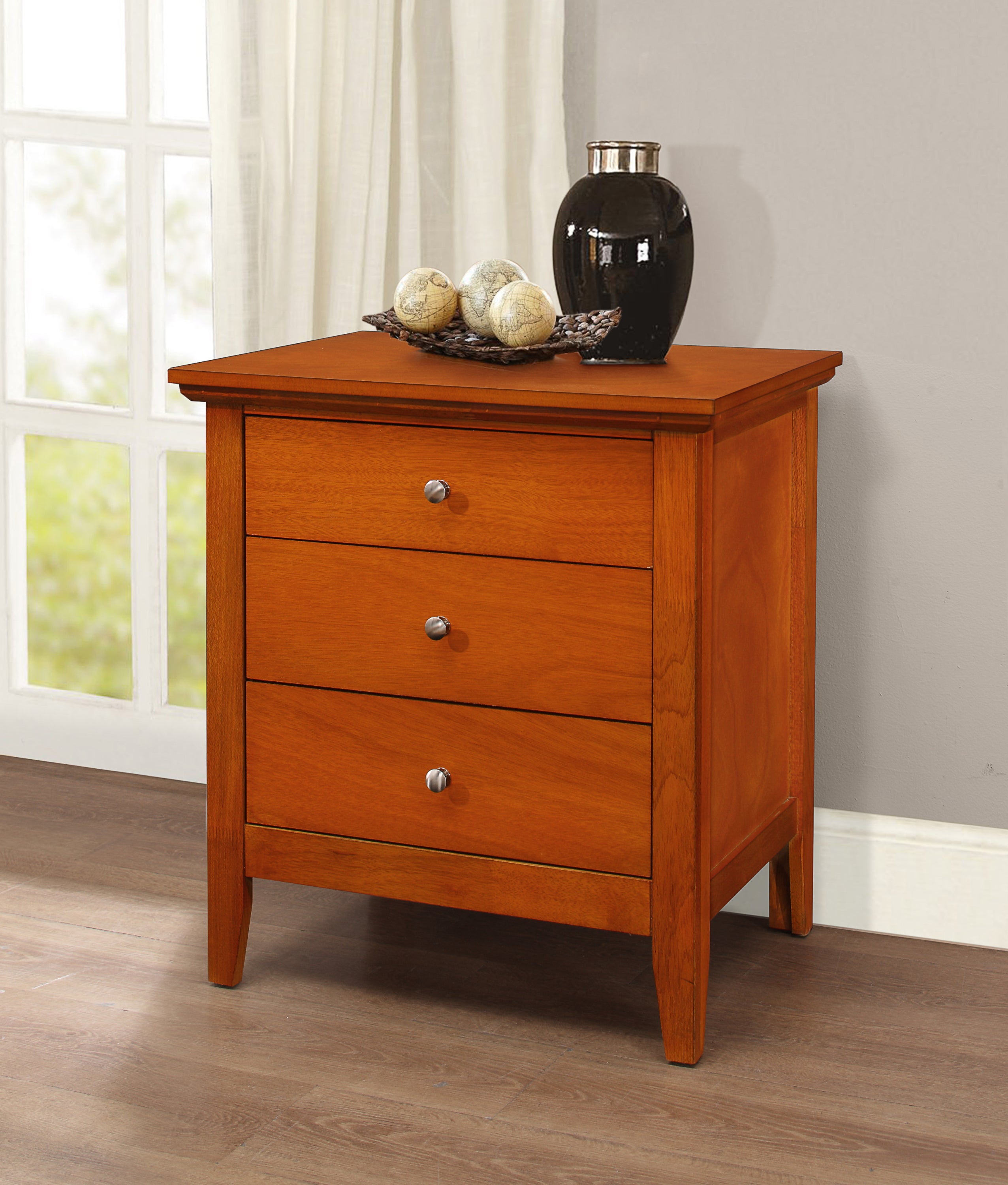 Glory Furniture Hammond G5460-N 3 Drawer Nightstand , Oak