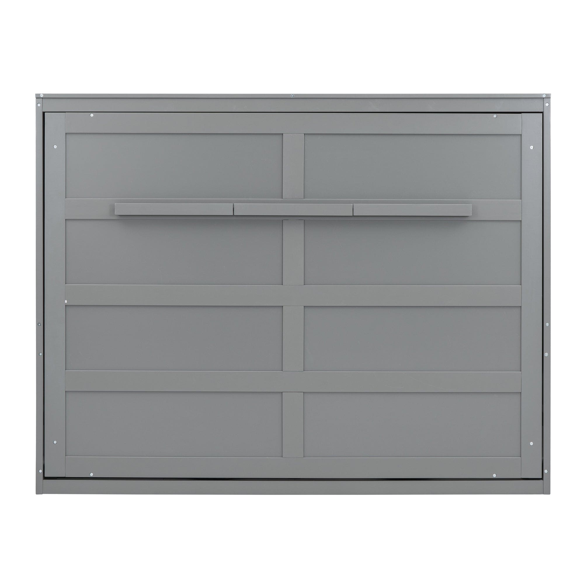 Queen Size Murphy Bed Wall Bed,Gray