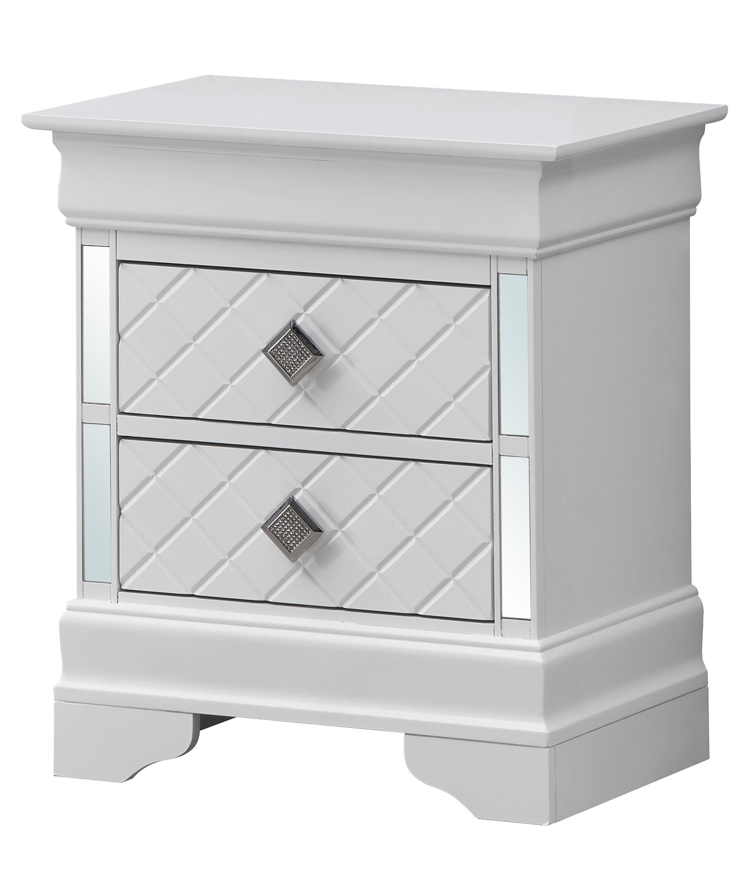 Glory Furniture Verona G6790-N Nightstand , Silver Champagne