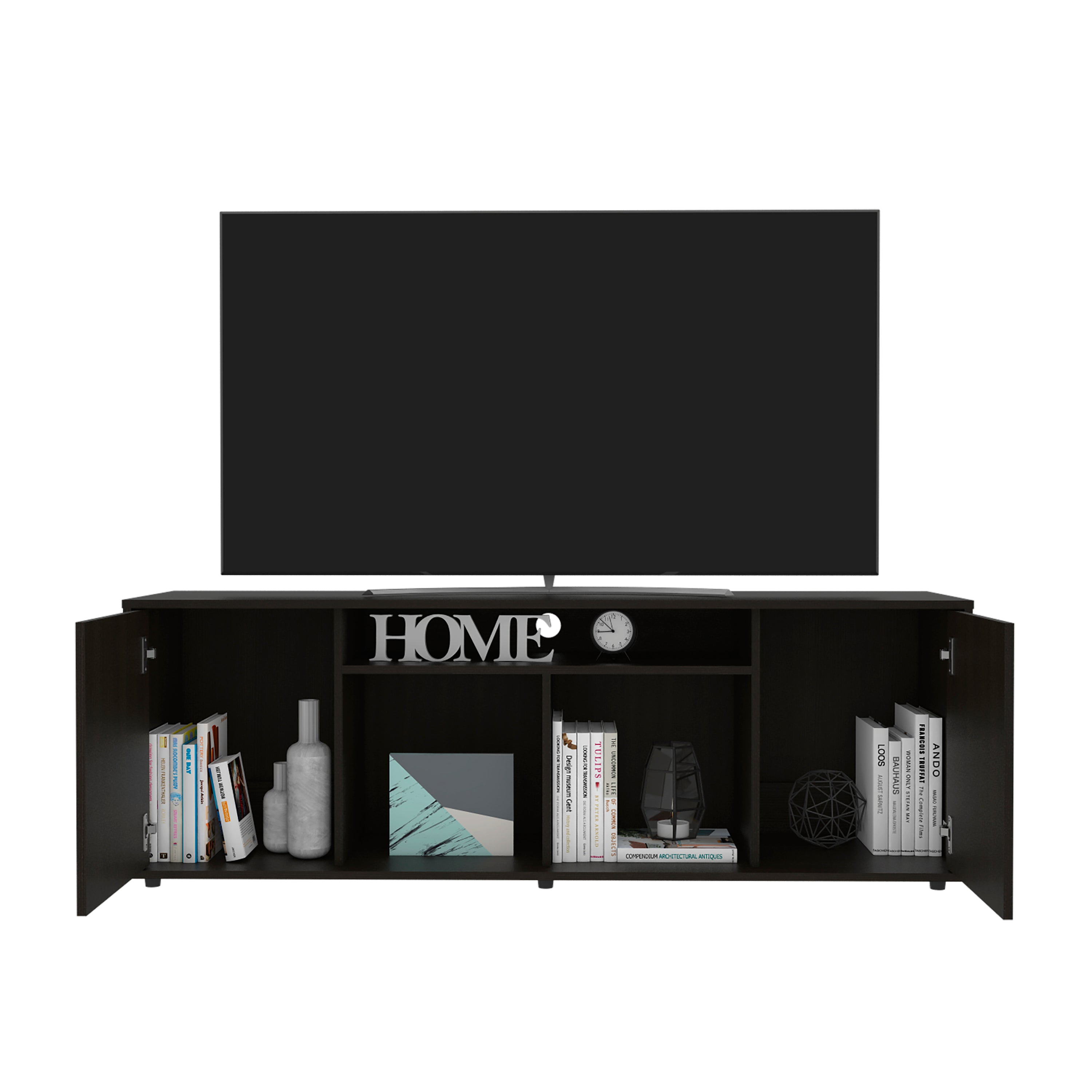 Tv Stand for TV´s up 60" Tucson, Four Shelves, Black Wengue Finish