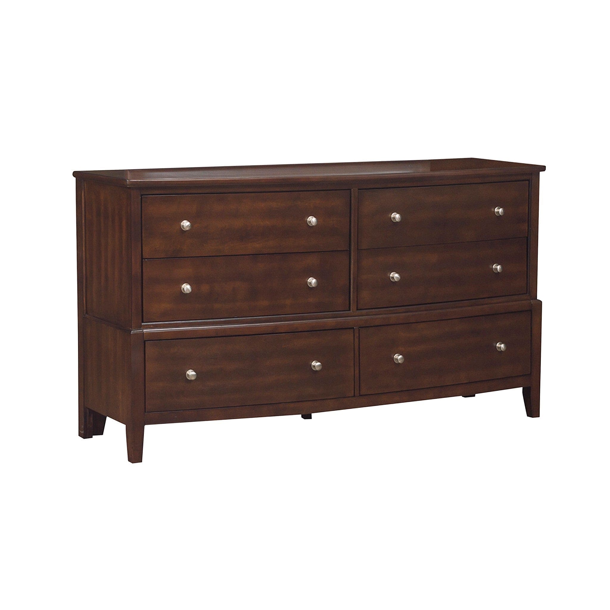 Transitional Style Bedroom Furniture 1pc Dresser of 6x Drawers Dark Cherry Finish Wooden Furniture