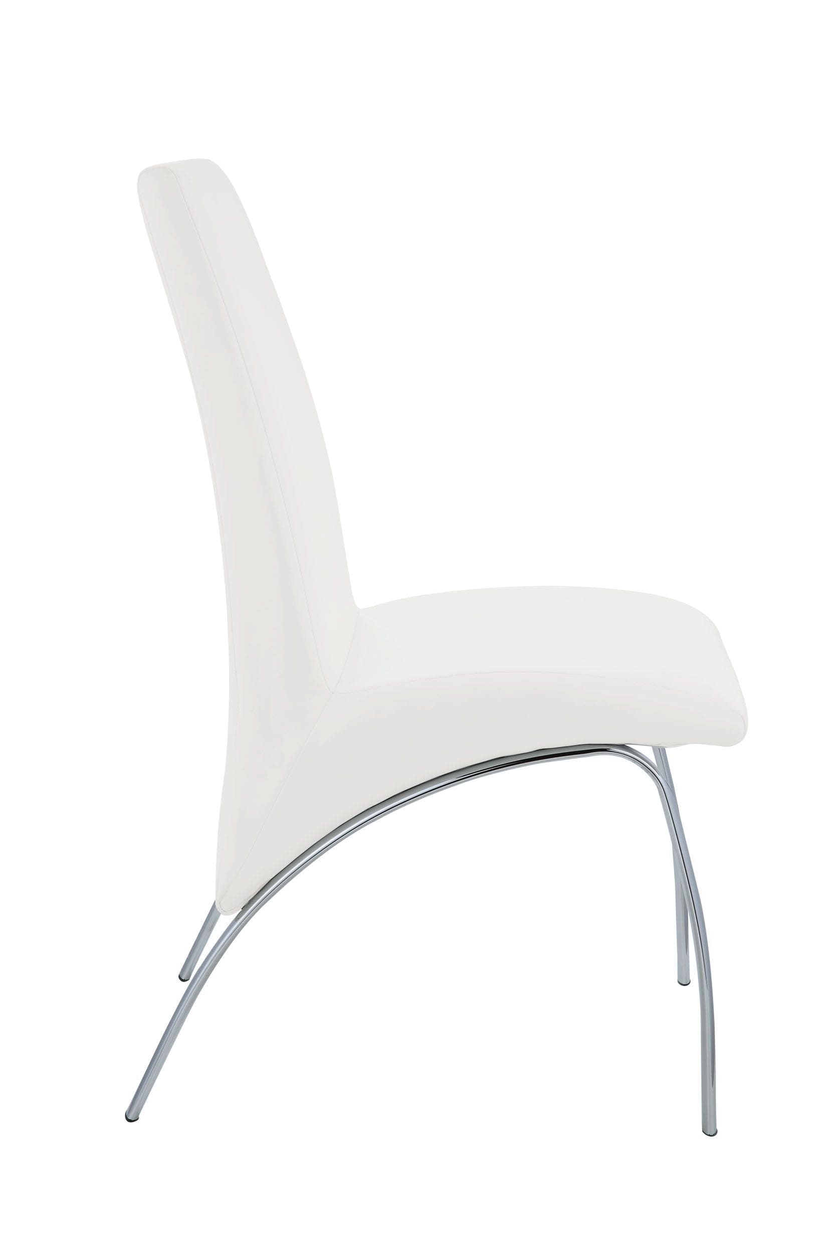 ACME Pervis Side Chair (Set-2) in White PU & Chrome 71107