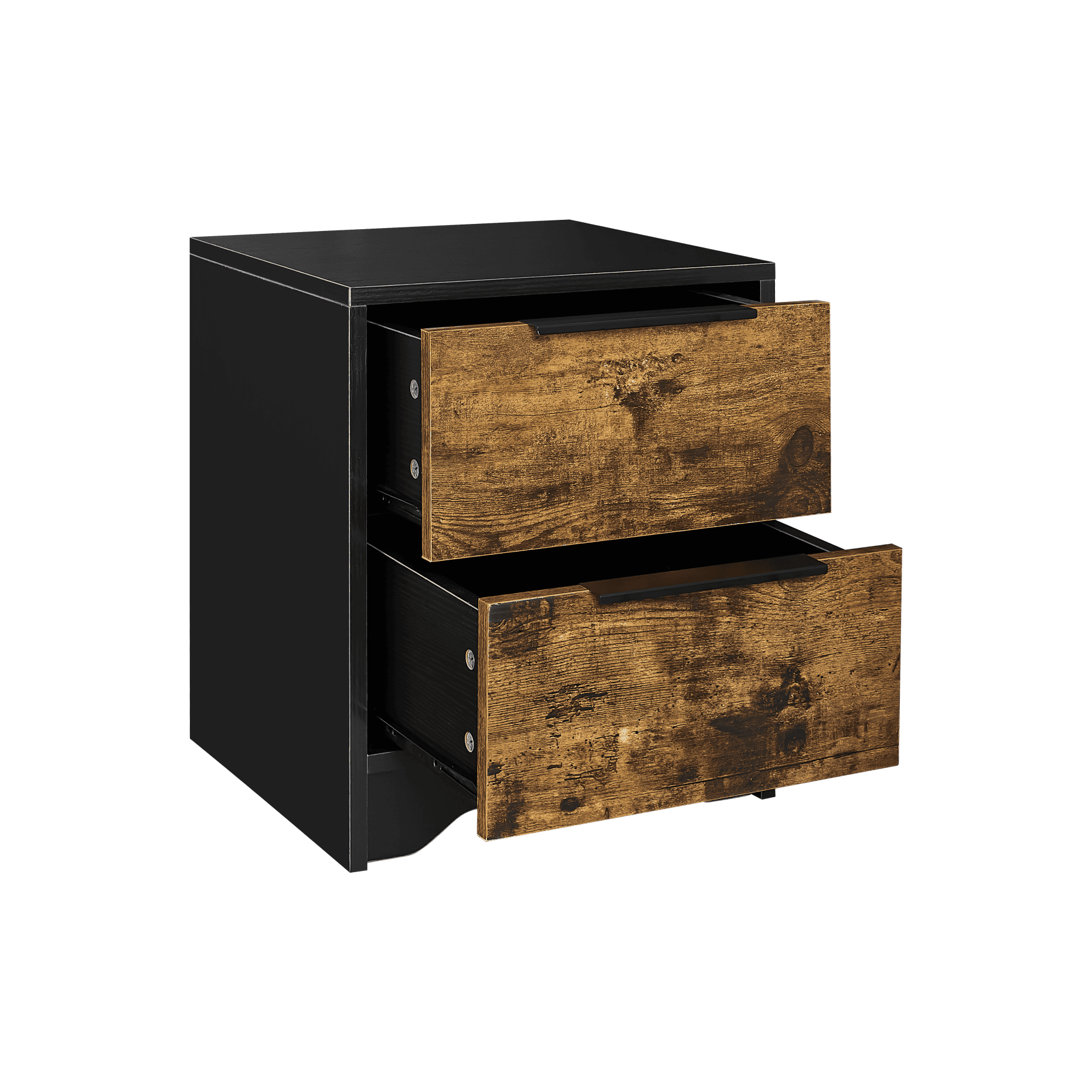 Wooden 2 drawers nightstand