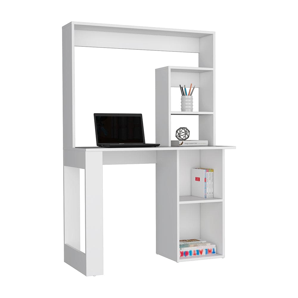 Desk Ryndon, Hutch, White Finish