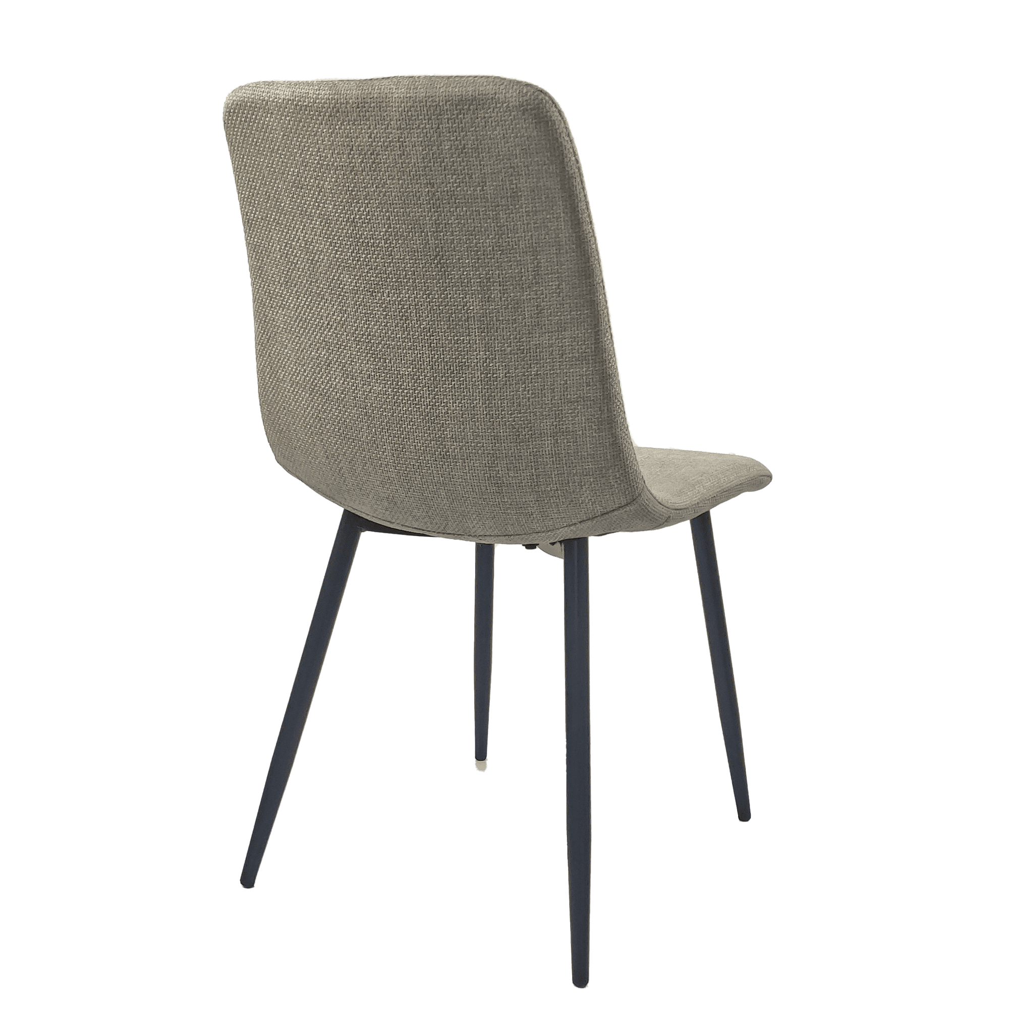 Dining Chairs Set of 4,Modern Kitchen  Dining Room Chairs,Upholstered Dining Accent Chairs in linen Cushion Seat and Sturdy Black Metal Legs(Grey)