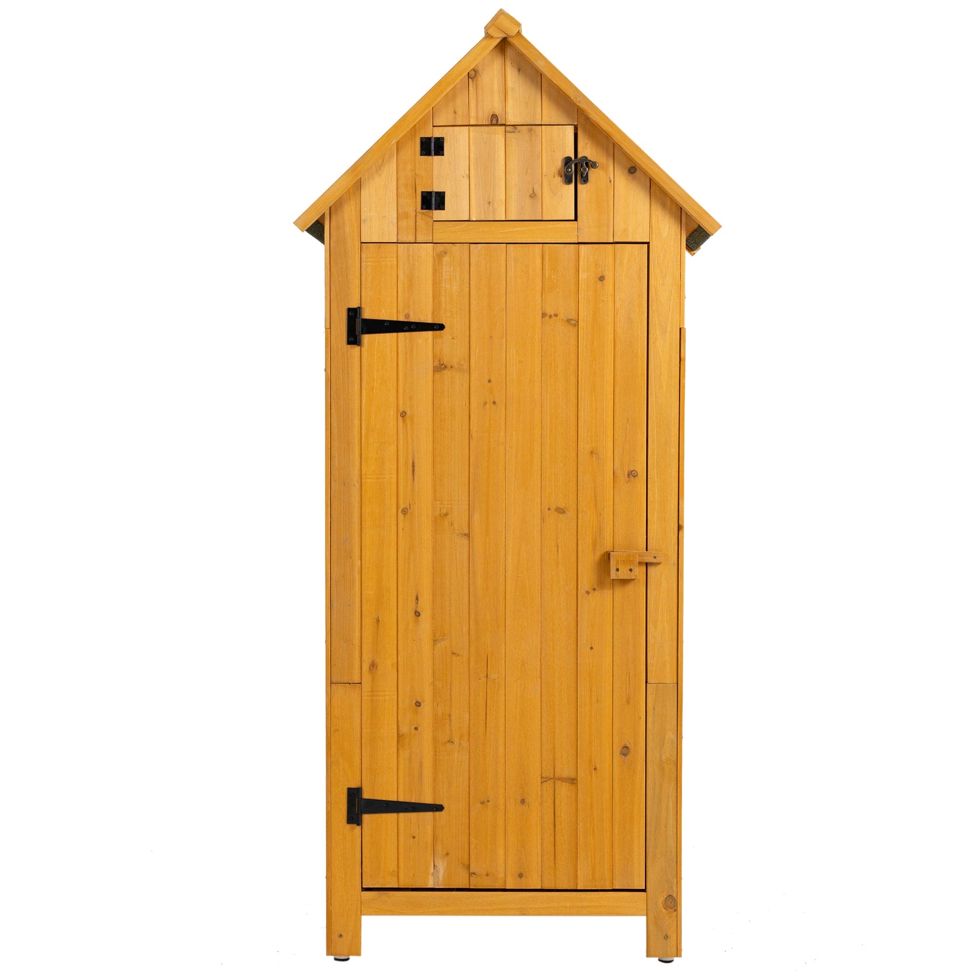 30.3"L X 21.3"W X 70.5"H Outdoor Storage Cabinet Tool Shed Wooden Garden Shed  Natural