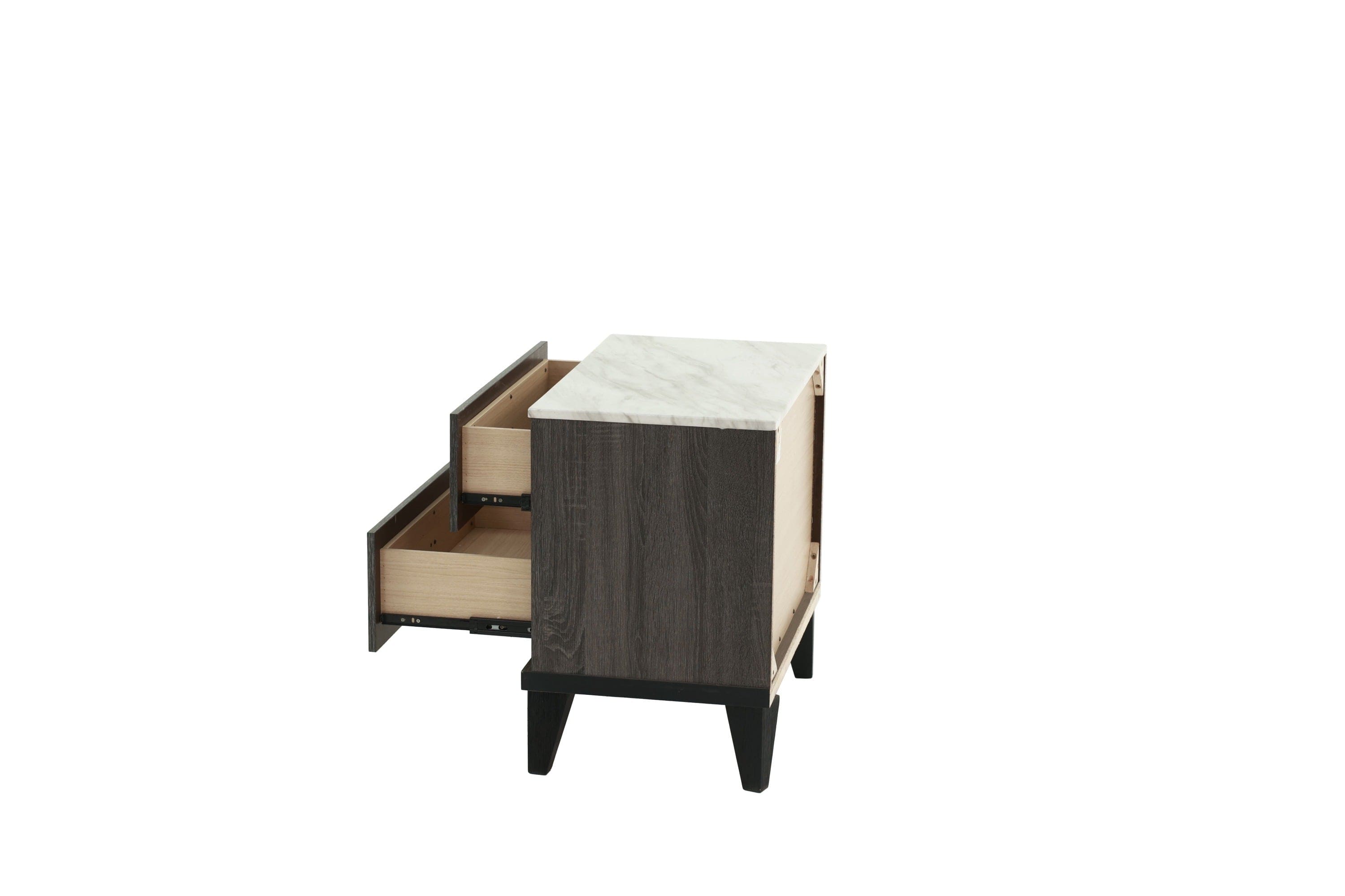 NIGHTSTAND in Dark Gray Oak (Rustic Accents)