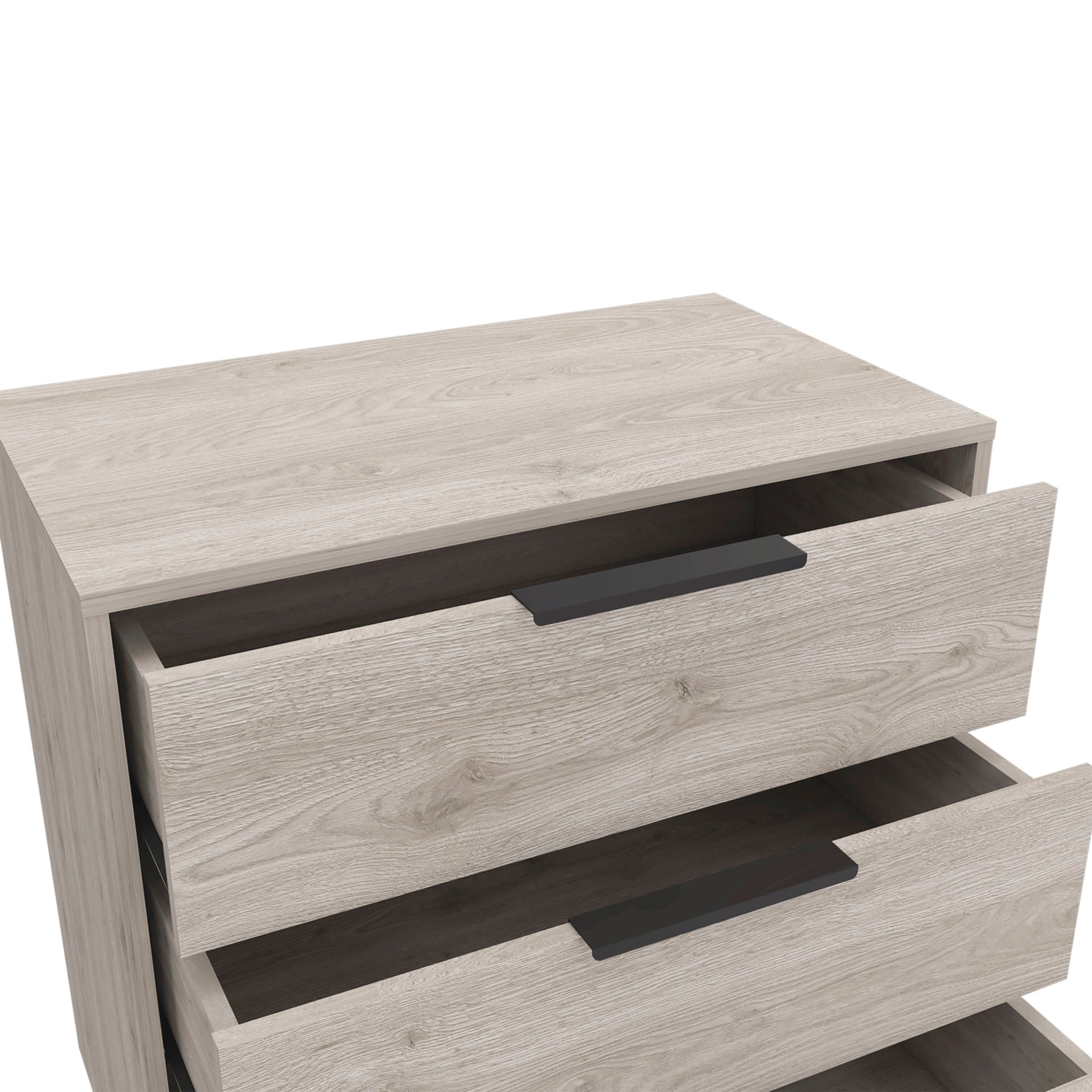 3 Drawers Dresser Maryland, Superior Top, Light Gray Finish