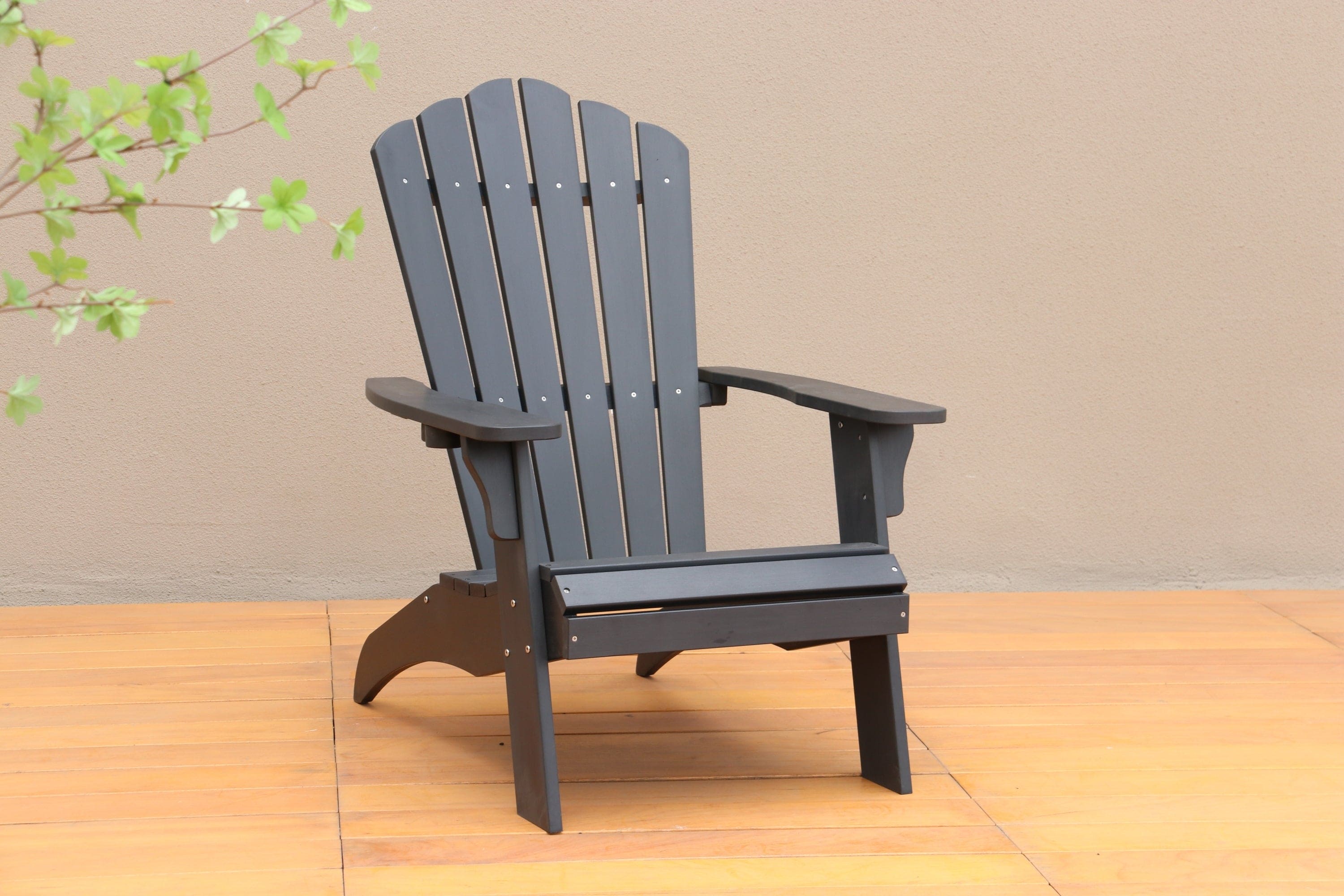 Polystyrene Adirondack Chair - Black